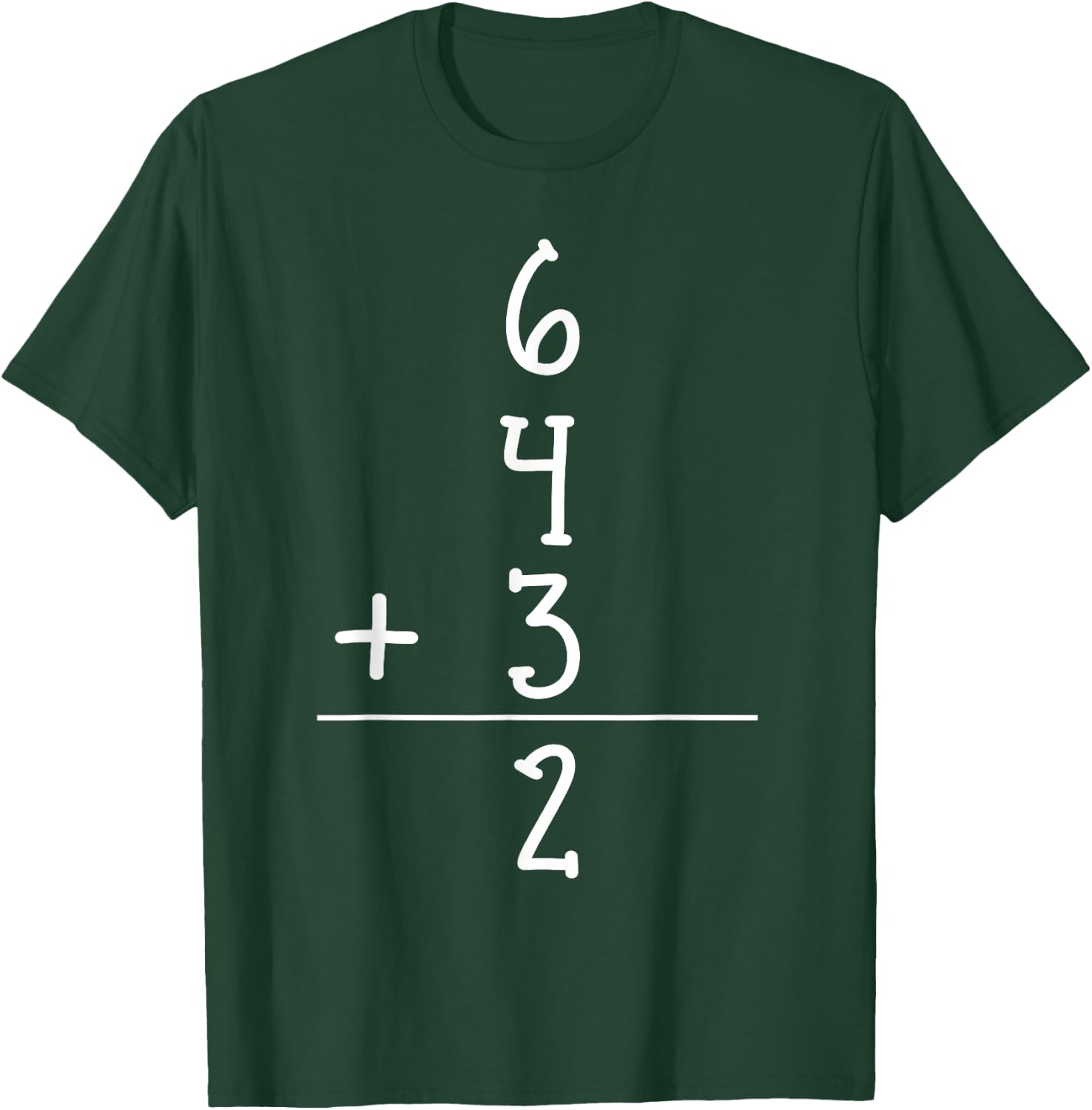 Funny Baseball Gift 6+4+3 2 baseball Double Play T-Shirt - T-Shirt | Forest