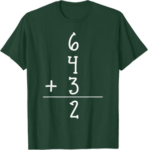 Funny Baseball Gift 6+4+3 2 baseball Double Play T-Shirt - T-Shirt | Forest