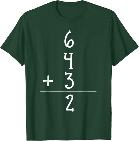 Funny Baseball Gift 6+4+3 2 baseball Double Play T-Shirt - T-Shirt | Forest