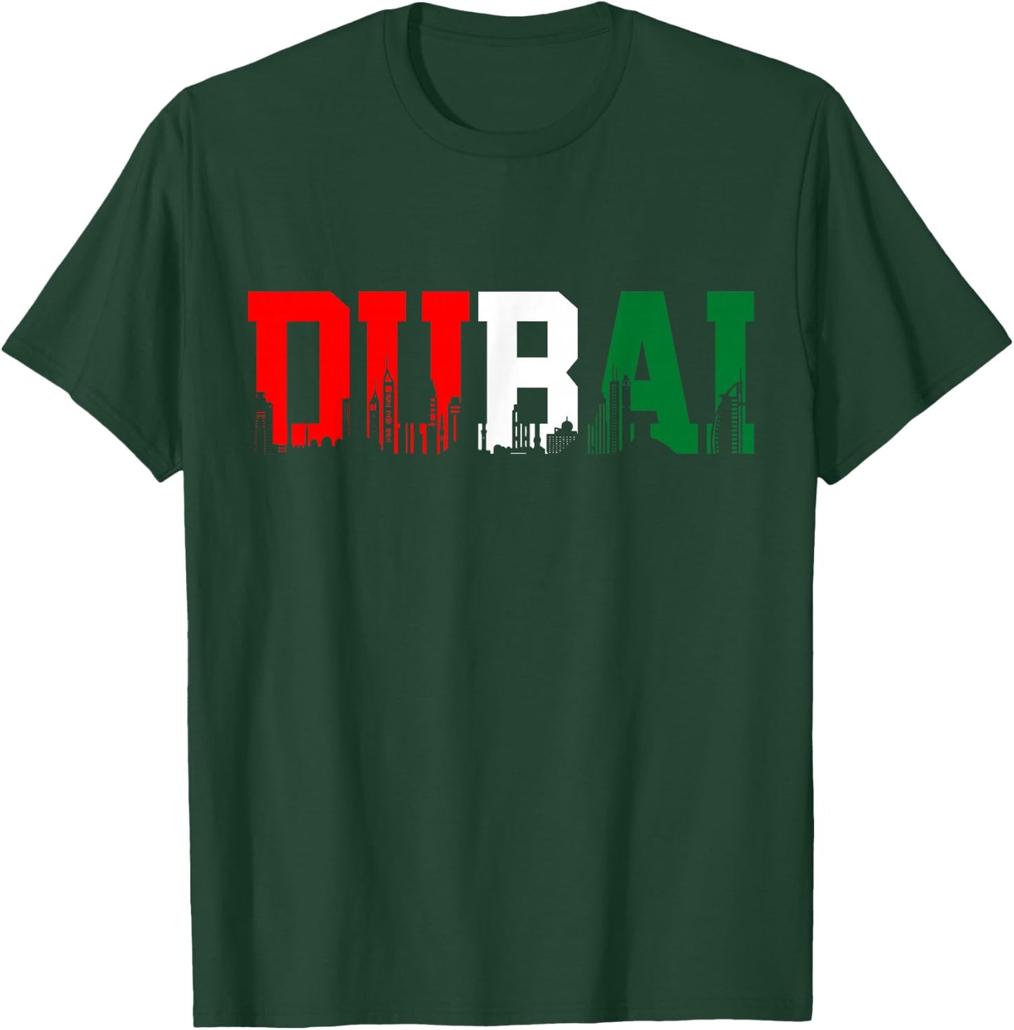 Dubai Skyline Flag United Arab Emirates UAE Souvenir T-Shirt - T-Shirt | Forest