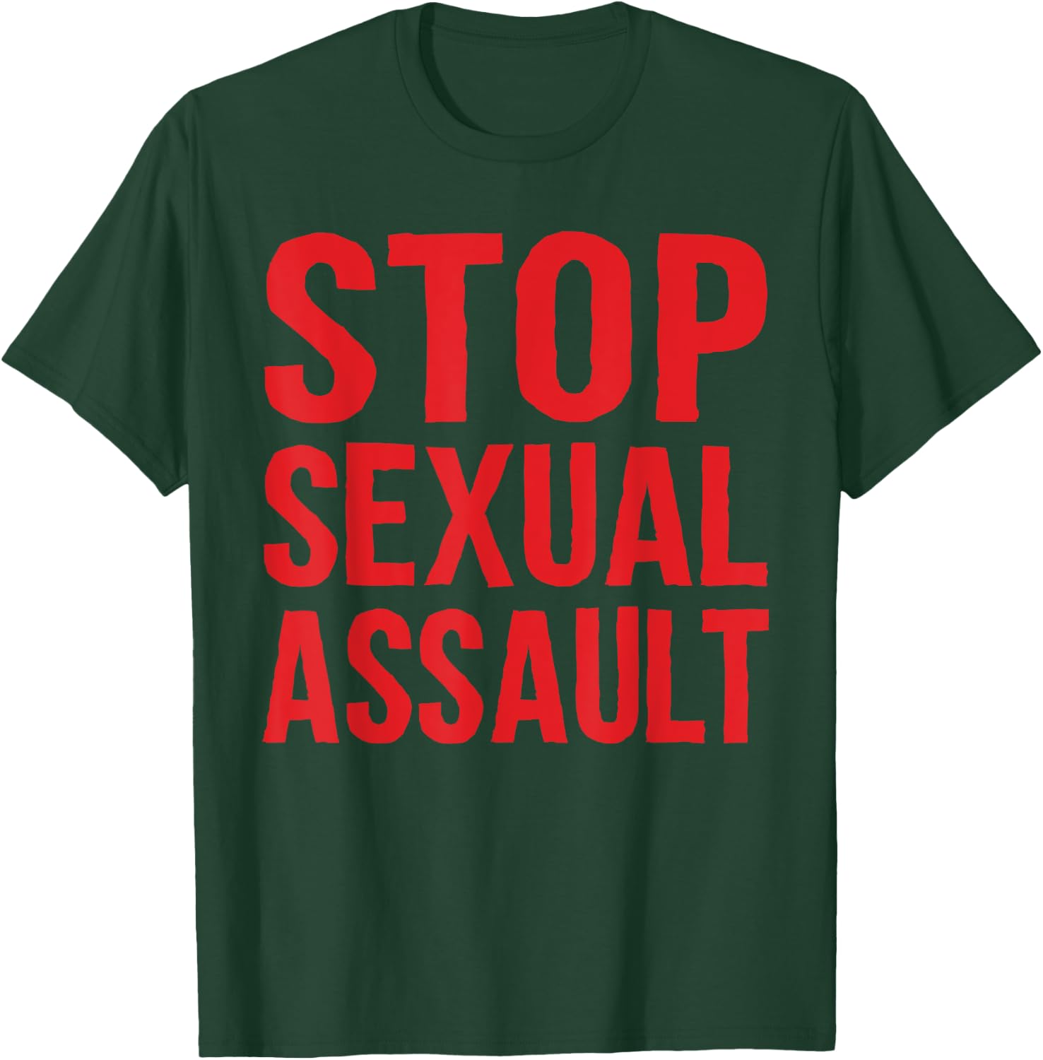 Stop Sexual Assault Awareness Teal Ribbon T-Shirt - T-Shirt | Forest