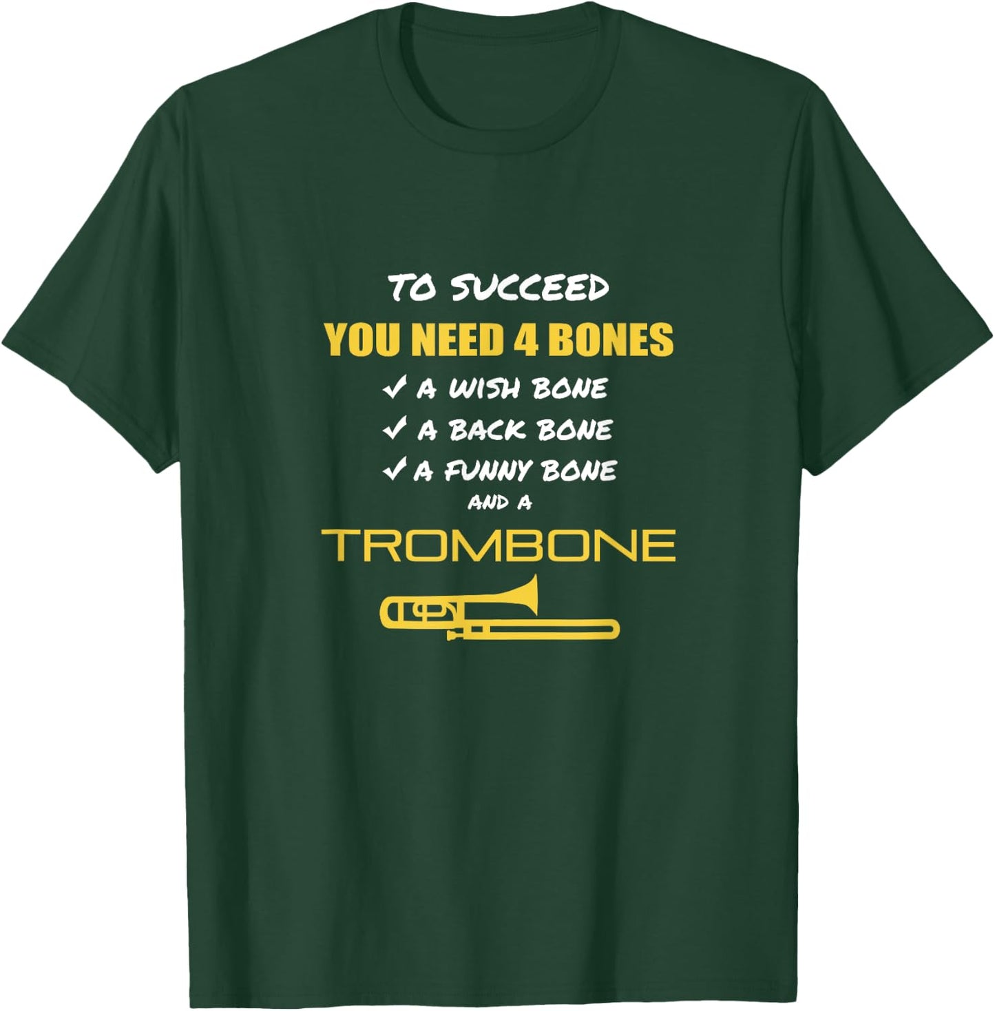 Funny Trombone Player Sarcasm Musician Music Humor Joke T-Shirt - T-Shirt | Forest