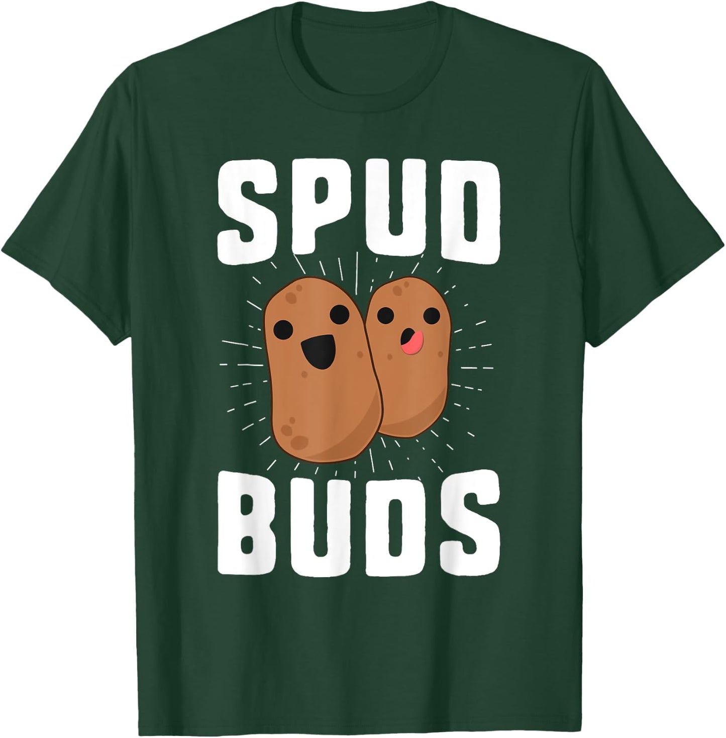 Spud Buds Funny Potato Shirt Friend Team Vegetable T-Shirt - T-Shirt | Forest