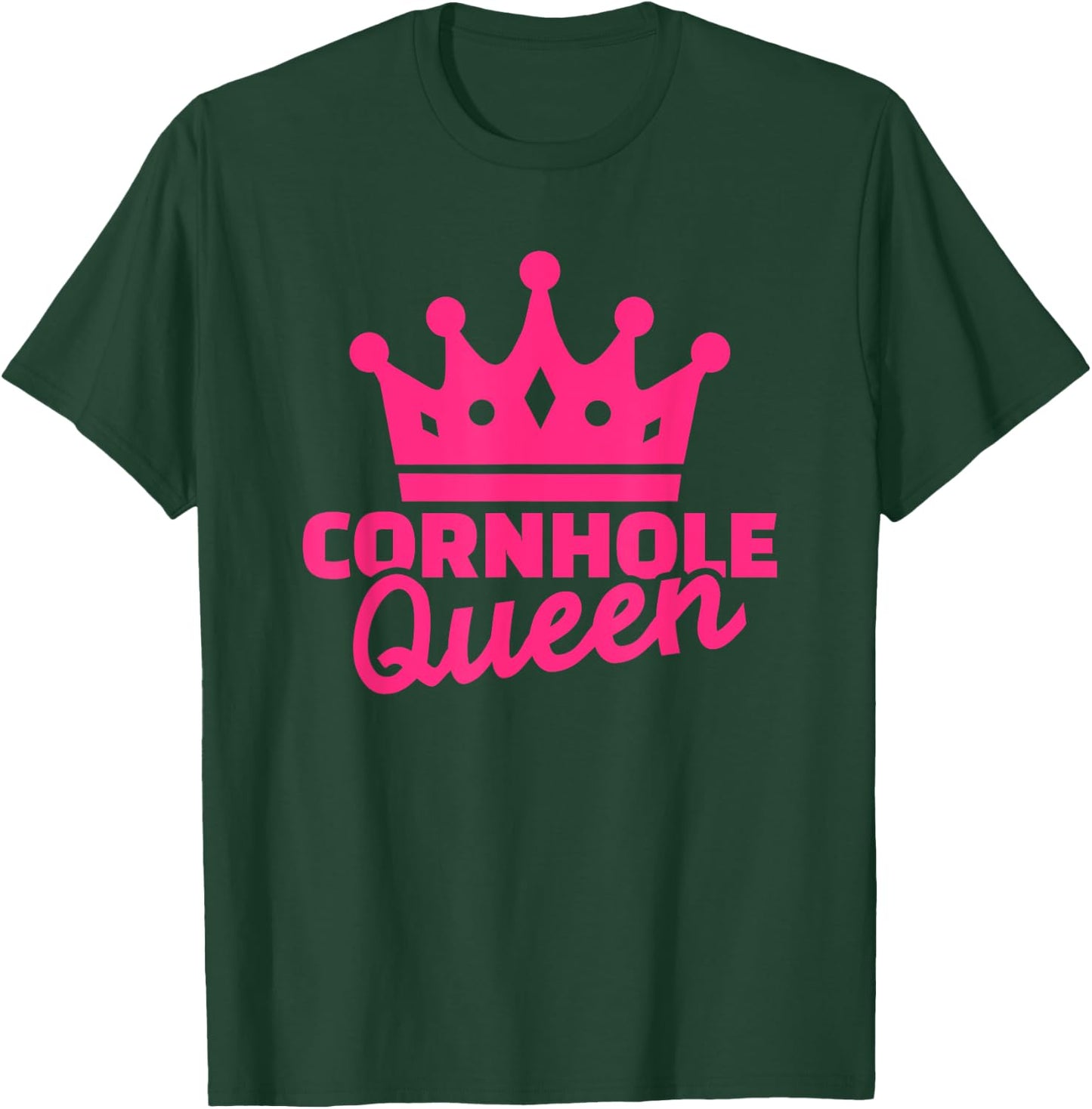 Cornhole Queen - Pink College Corn Hole Game T-Shirt - T-Shirt | Forest