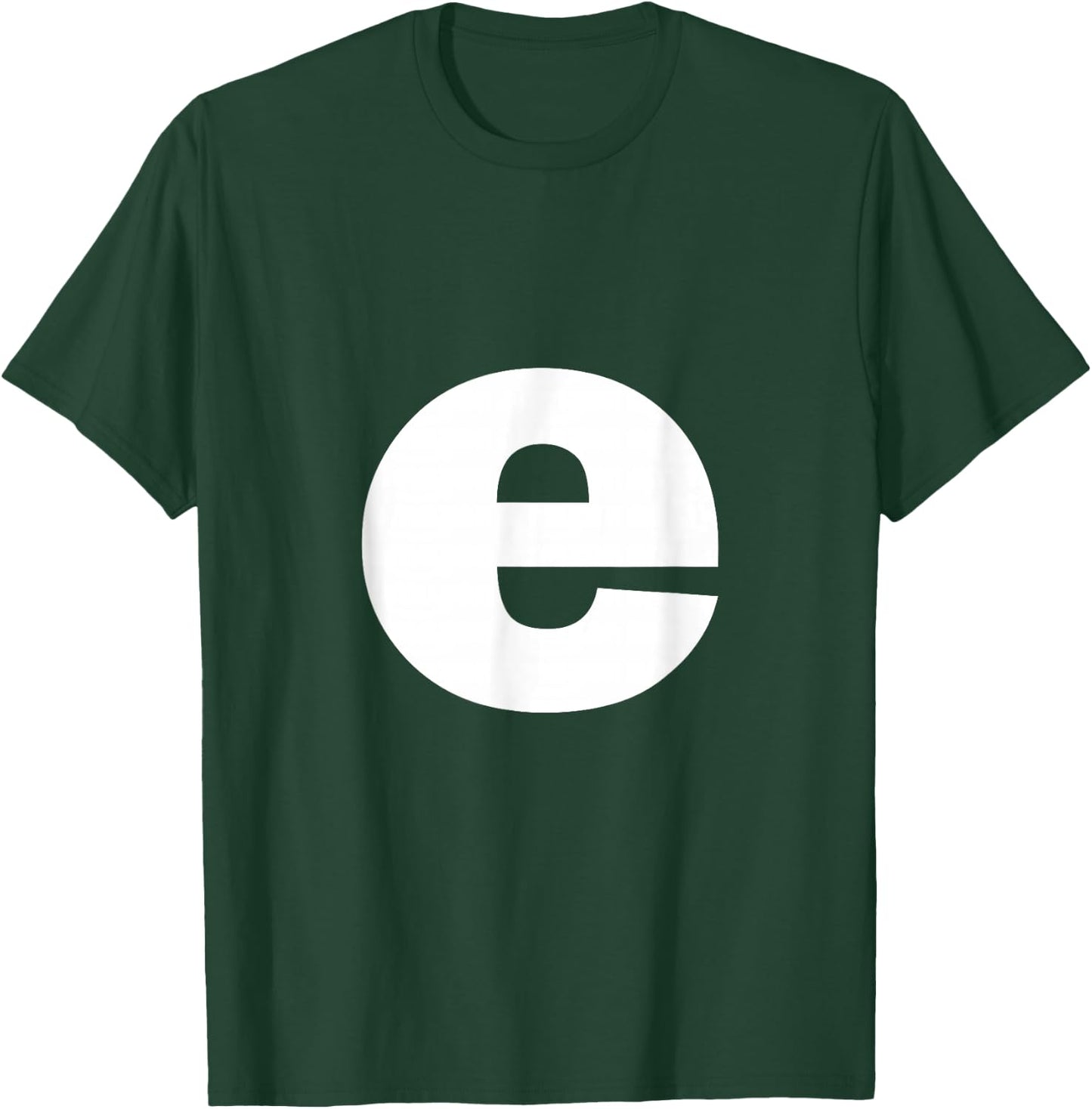 Letter E lower case alphabet spell words Initial shirt T-Shirt - T-Shirt | Forest
