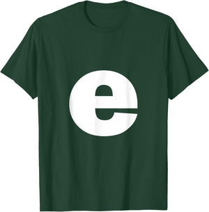 Letter E lower case alphabet spell words Initial shirt T-Shirt - T-Shirt | Forest