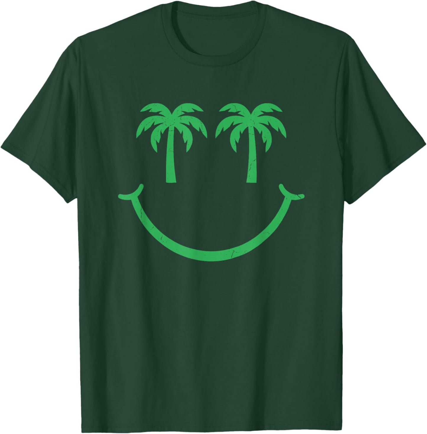 Palm Trees Smile - Cool Family Beach Trip Vacation Beach T-Shirt - T-Shirt | Forest