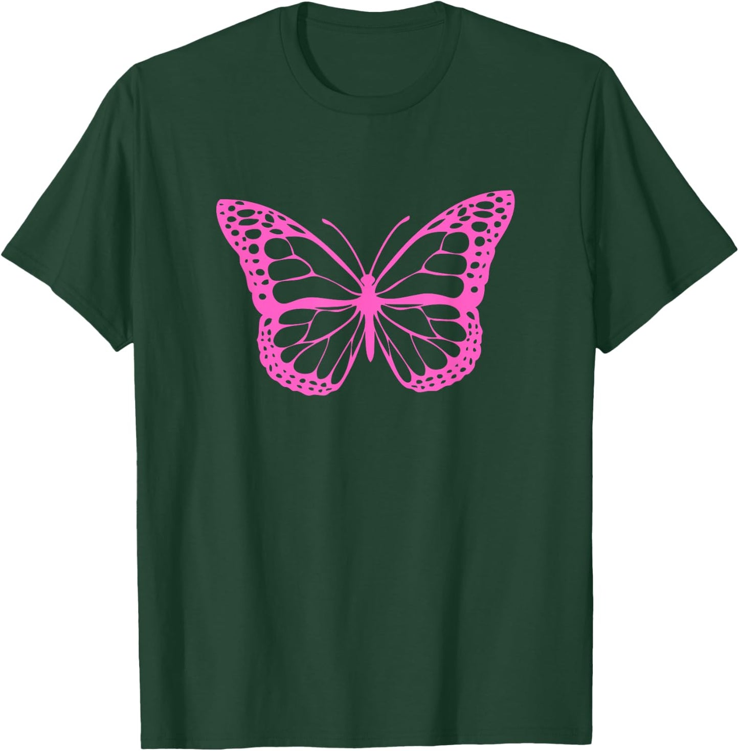 Cute Pink Butterfly T-Shirt - T-Shirt | Forest