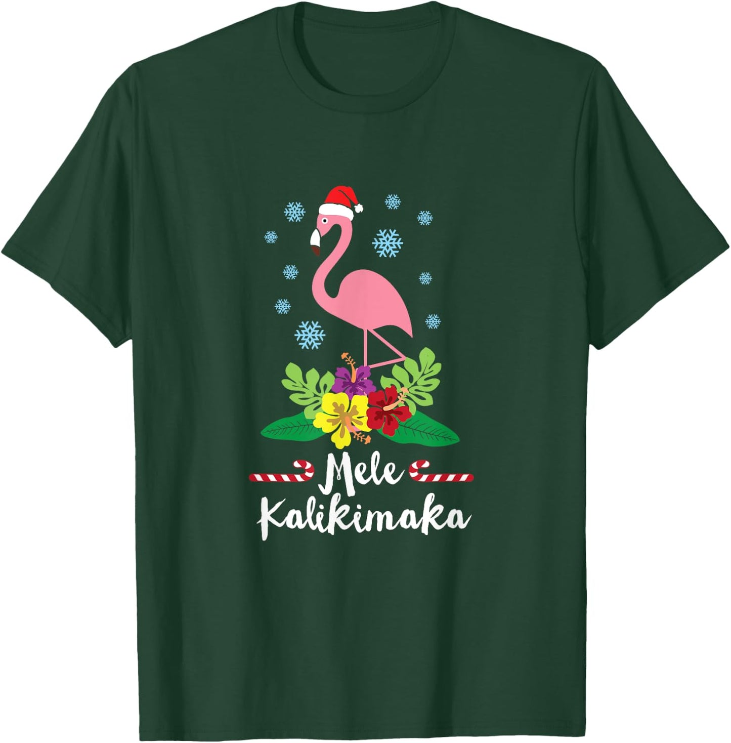Flamingo Mele Kalikimaka T-Shirt - T-Shirt | Forest