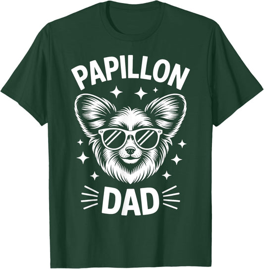 Papillon Dad Funny Papillon T-Shirt - T-Shirt | Forest