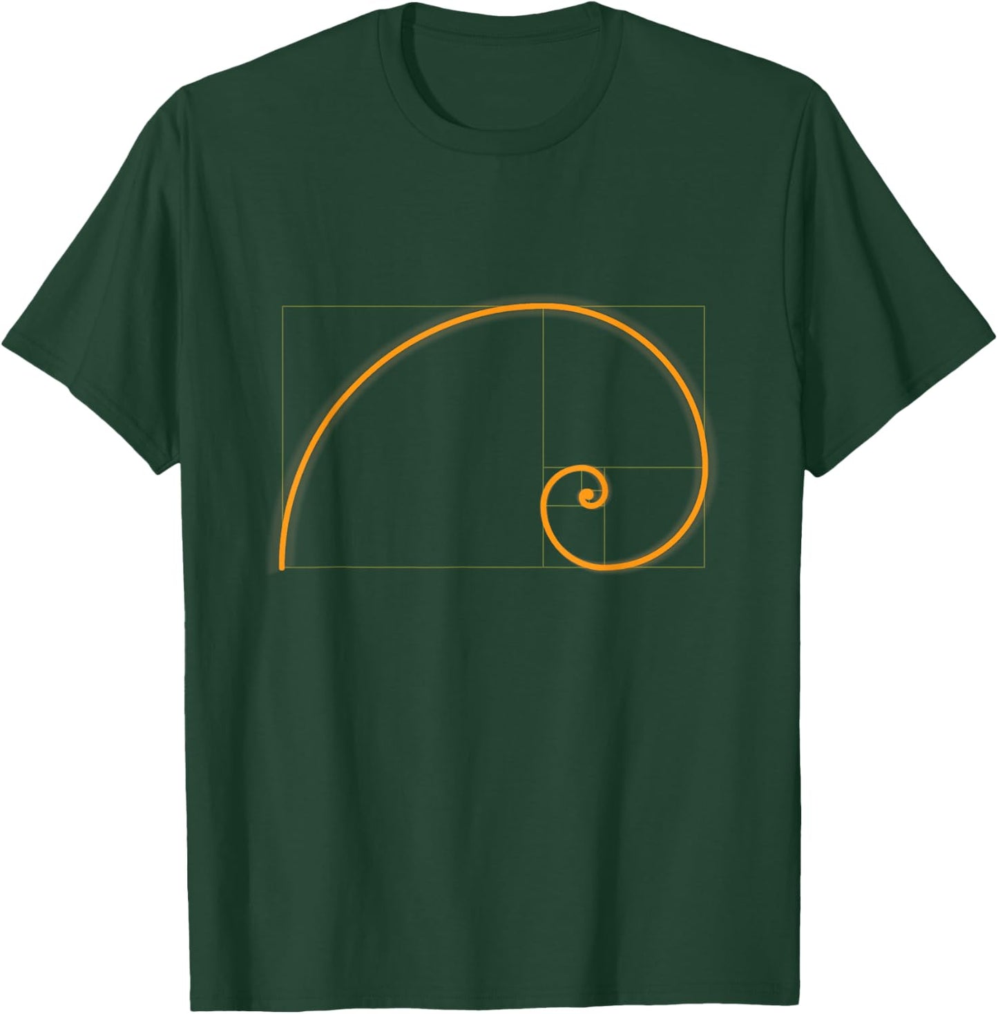 Golden Ratio - Gold Fibonacci Spiral Math Geek T-Shirt - T-Shirt | Forest