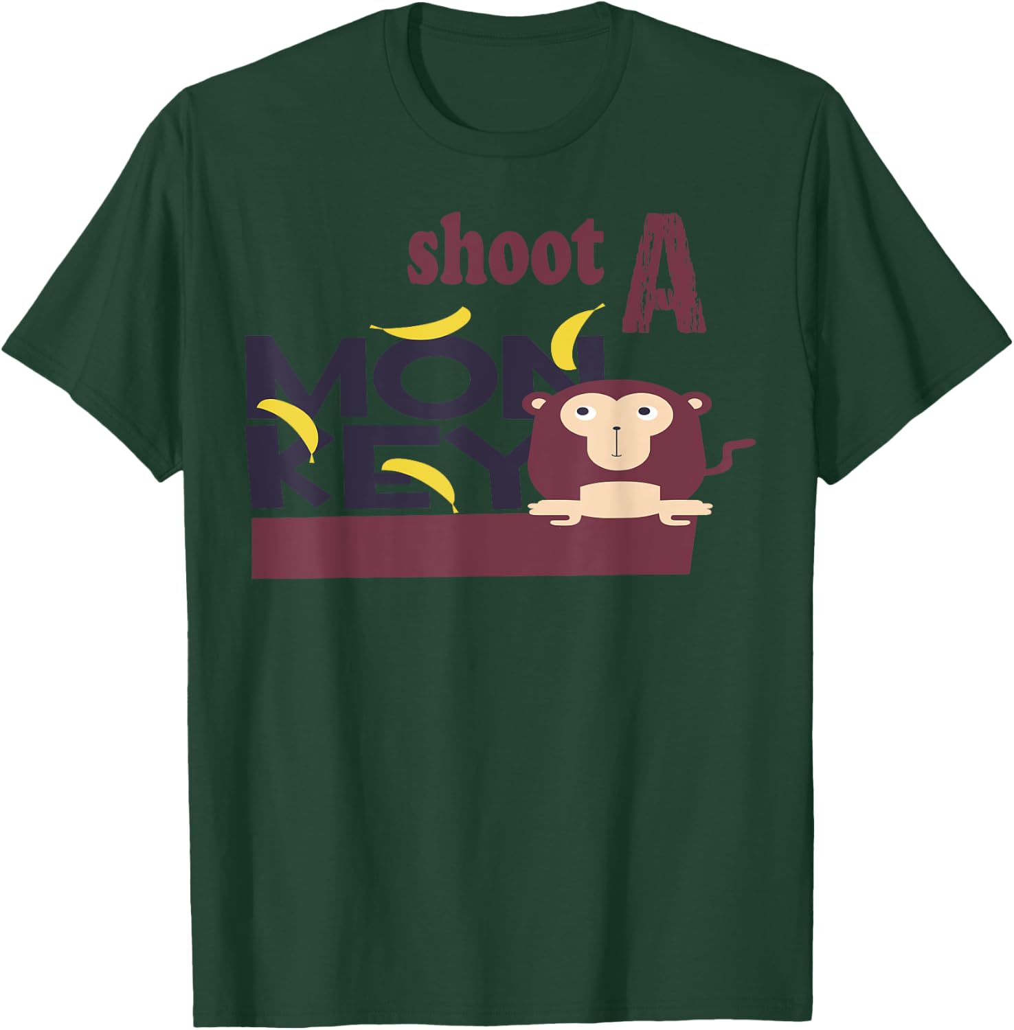 Shoot A Monkey Funny Southern Quotes Classic Design T-Shirt - T-Shirt | Forest