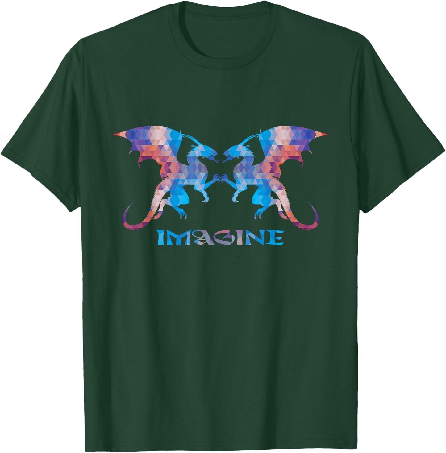 Fractal Fantasy Dragons - Imagine T-Shirt - T-Shirt | Forest