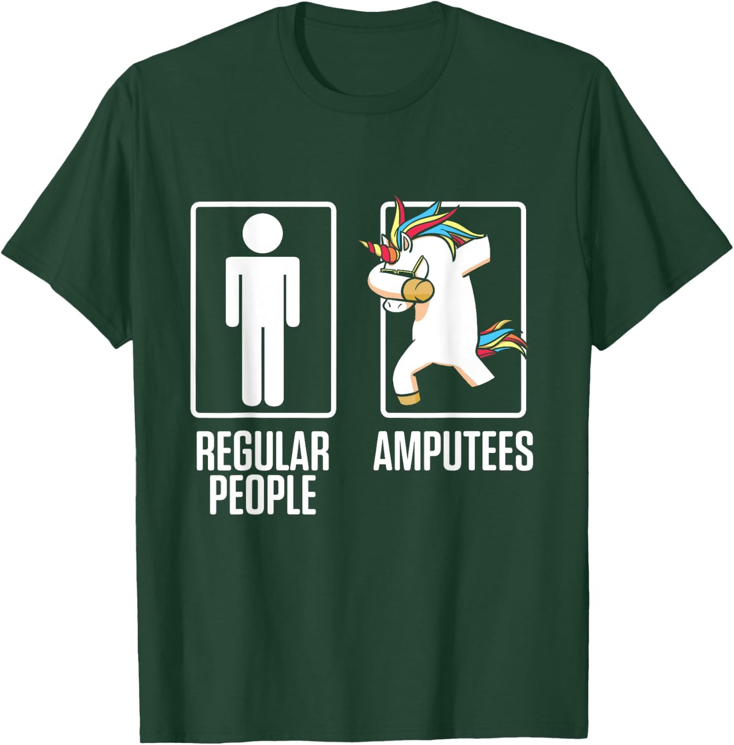 Amputee Humor Unicorn Leg Arm Funny Recovery Gifts T-Shirt - T-Shirt | Forest