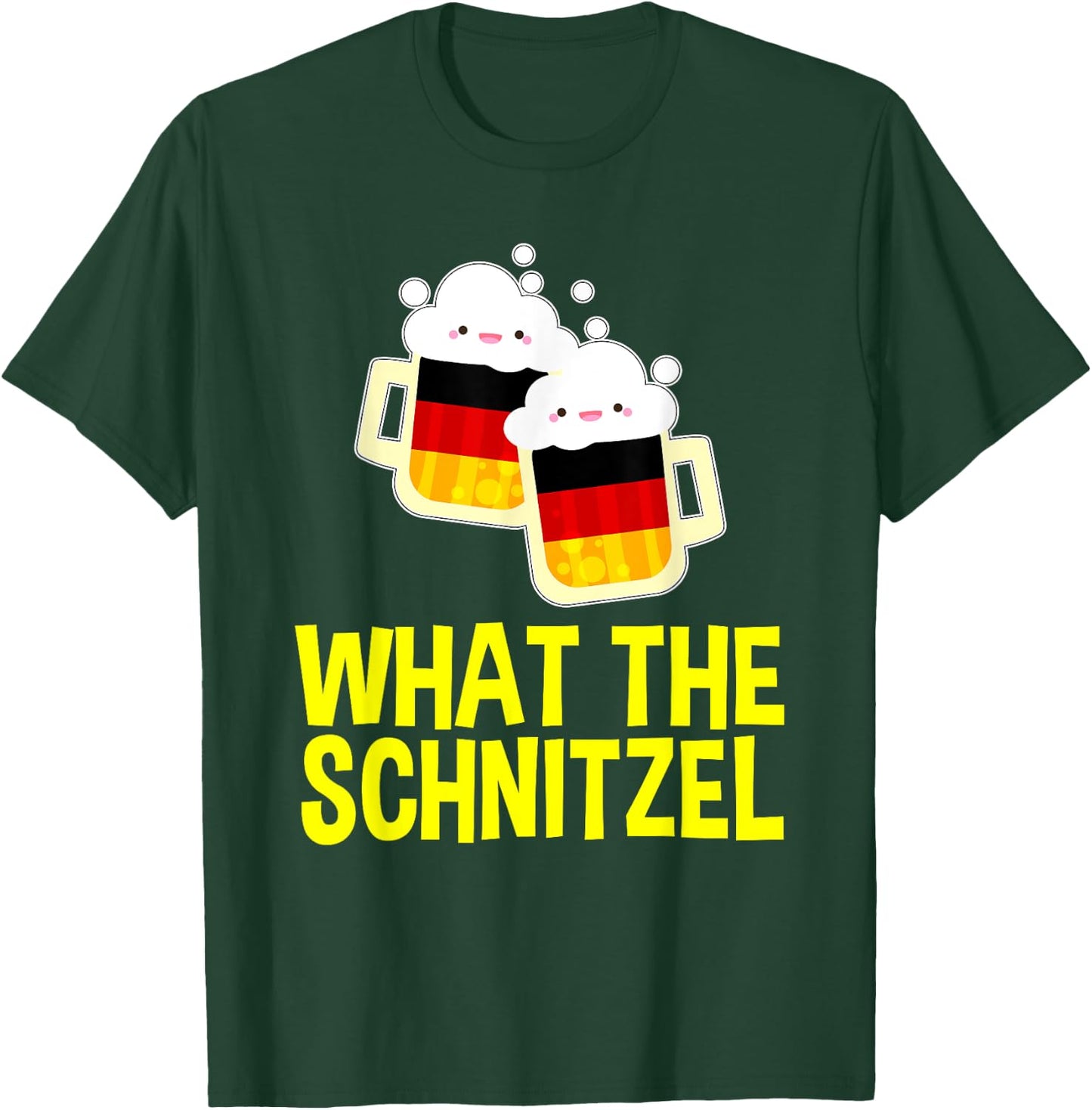 Best Oktoberfest Outfit What the Schnitzel German Beer Gifts T-Shirt - T-Shirt | Forest