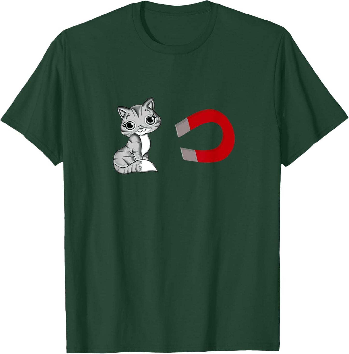 P Magnet Pussy Magnet Gag Gift Cat Kitten Kitty Cat T-Shirt - T-Shirt | Forest