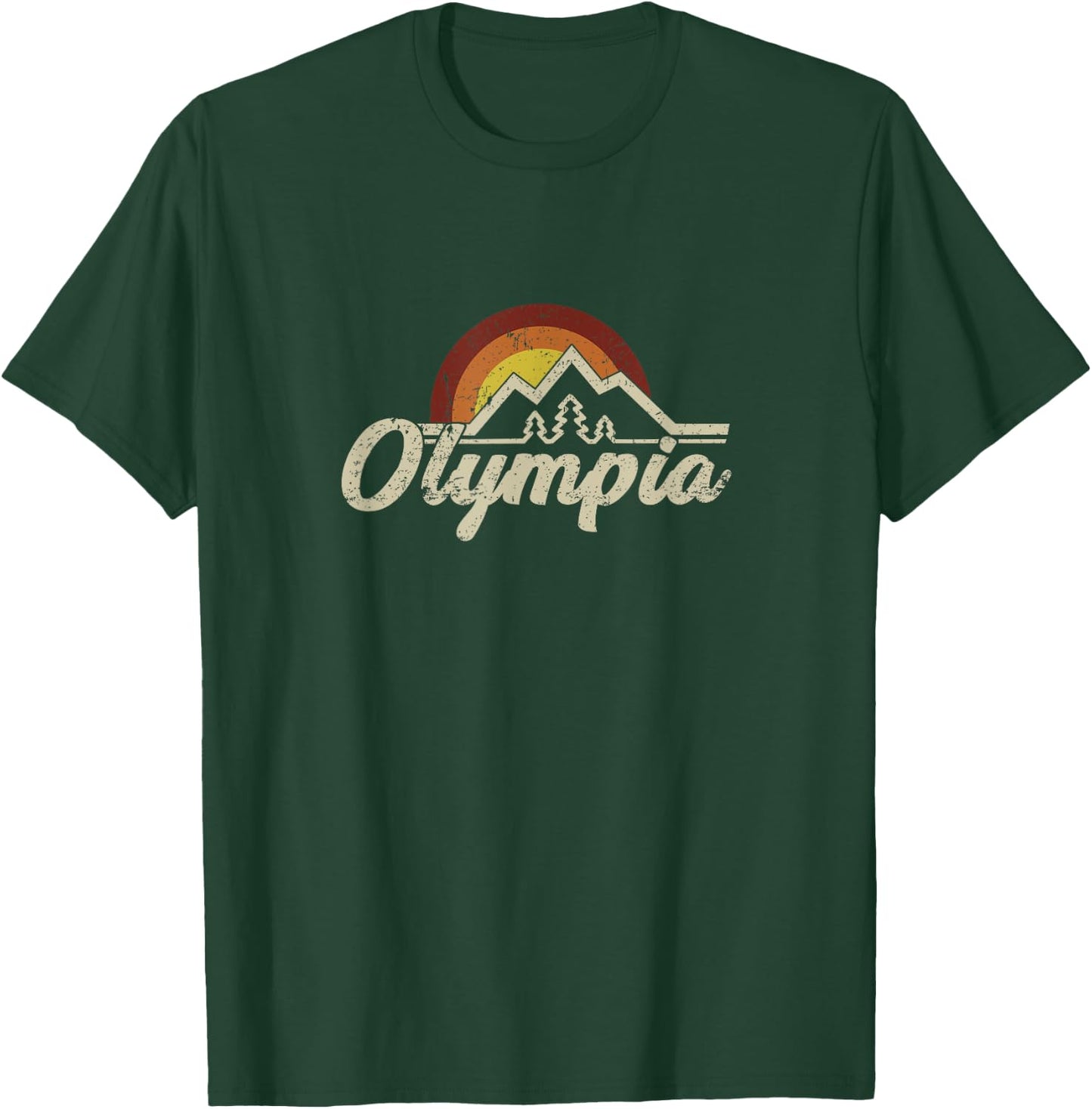 Olympia Washington retro vintage shirt | gift T-Shirt - T-Shirt | Forest