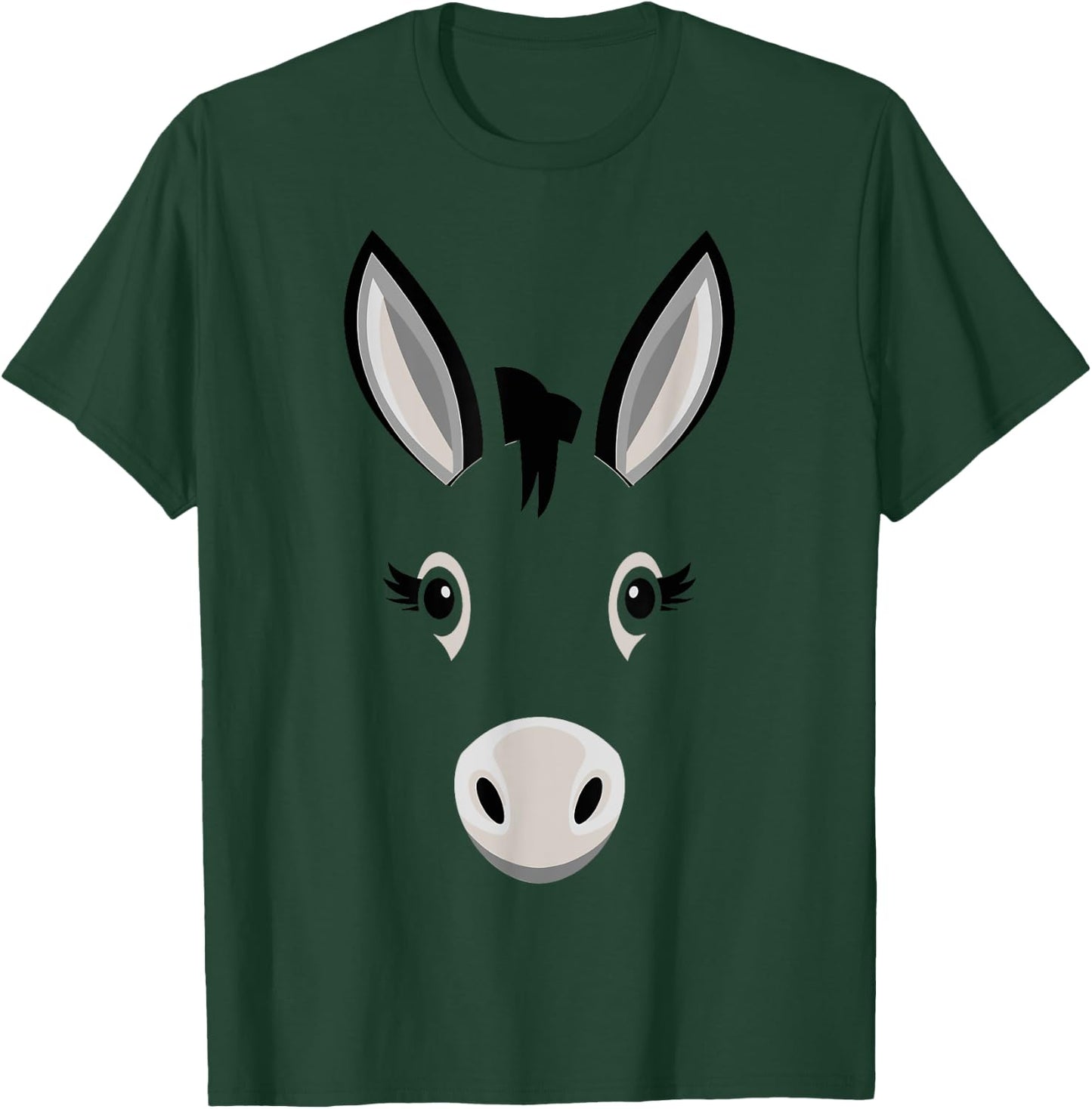 Halloween Donkey Face Costume Kids Cute Themed T-Shirt - T-Shirt | Forest