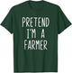 Pretend I'm A Farmer Costume Halloween Funny Lazy Adult Kids T-Shirt - T-Shirt | Forest