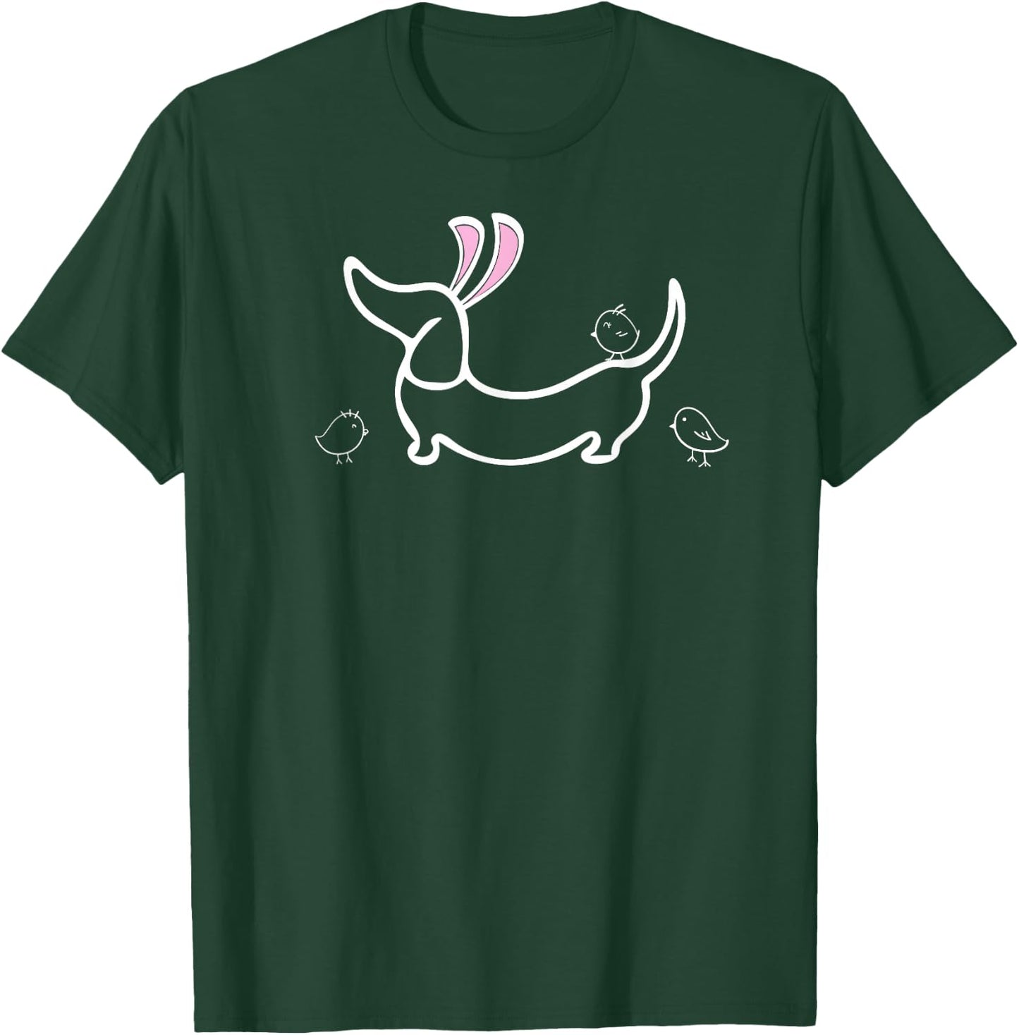 Easter Bunny Ears and Chicks Dachshund T-Shirt - T-Shirt | Forest