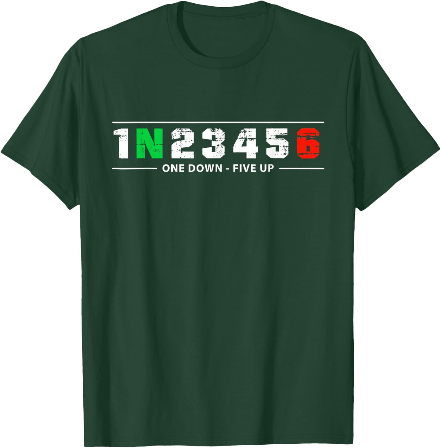 1N23456 Motorcycle Shift Biker Motorcyclist T-Shirt - T-Shirt | Forest