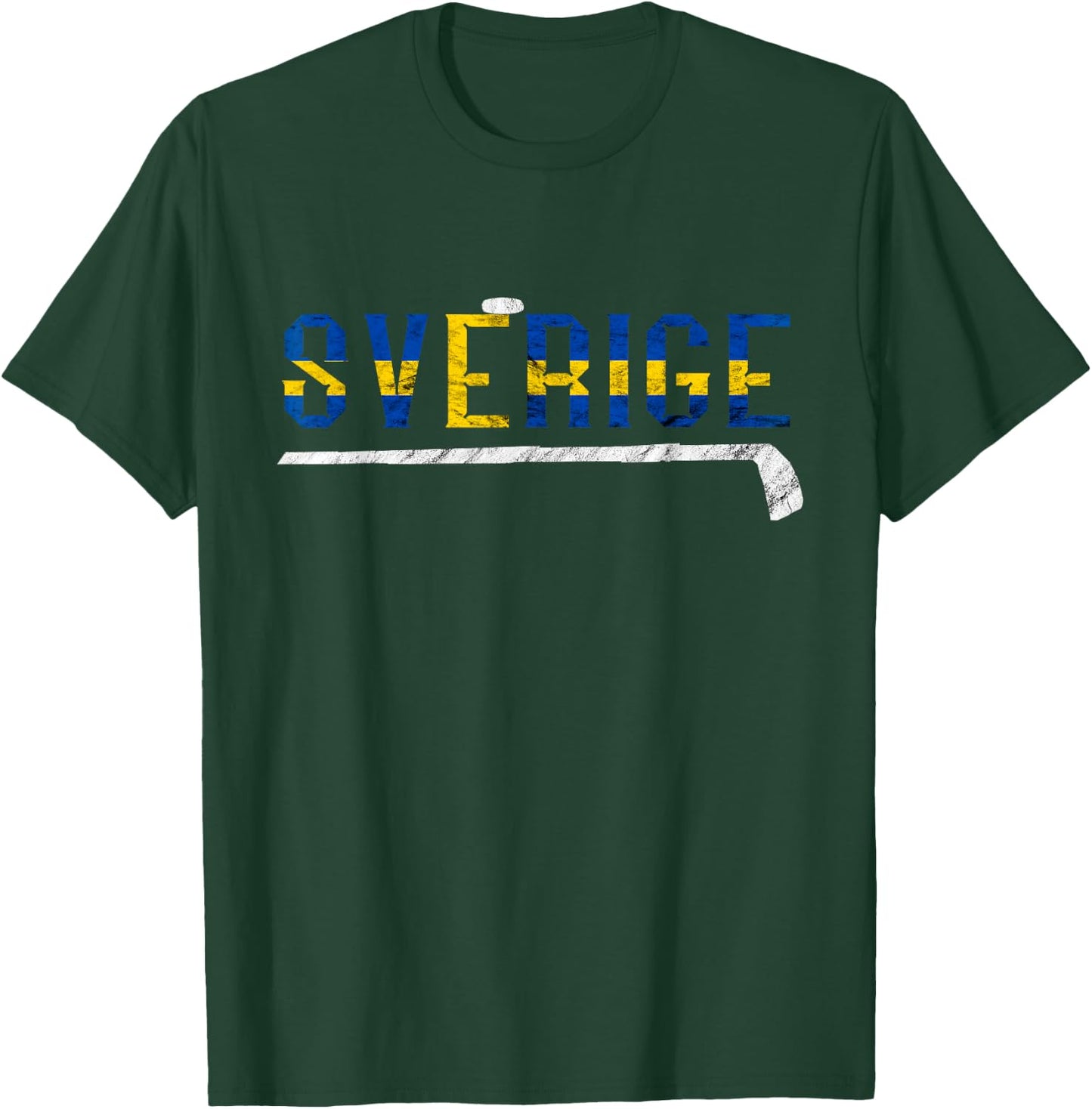 Sverige Swedish Ice Hockey Player Sweden Ice Hockey T-Shirt - T-Shirt | Forest