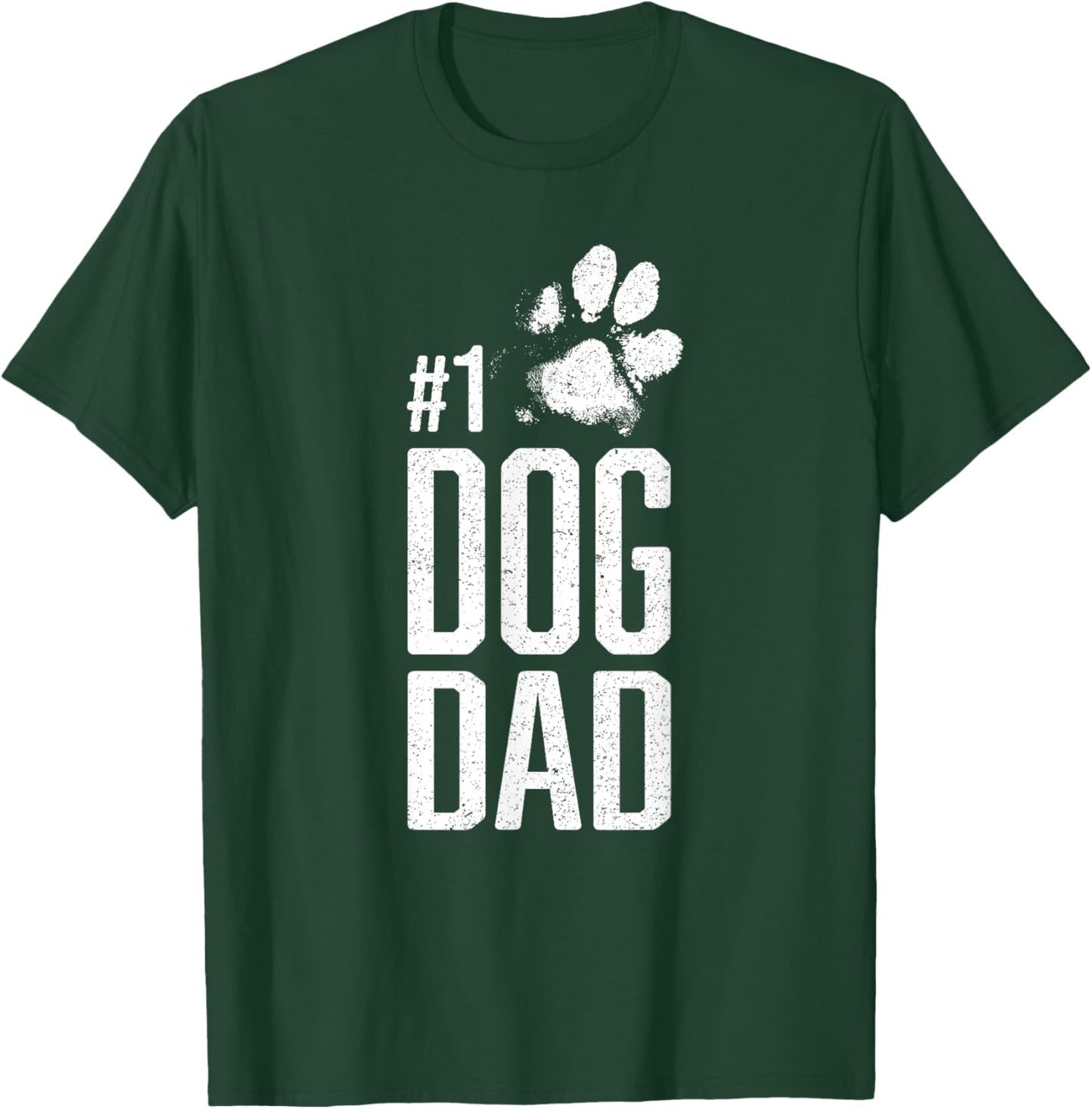 Number One Dog Dad - Father's Day Funny Dog Lover Women Kids T-Shirt - T-Shirt | Forest
