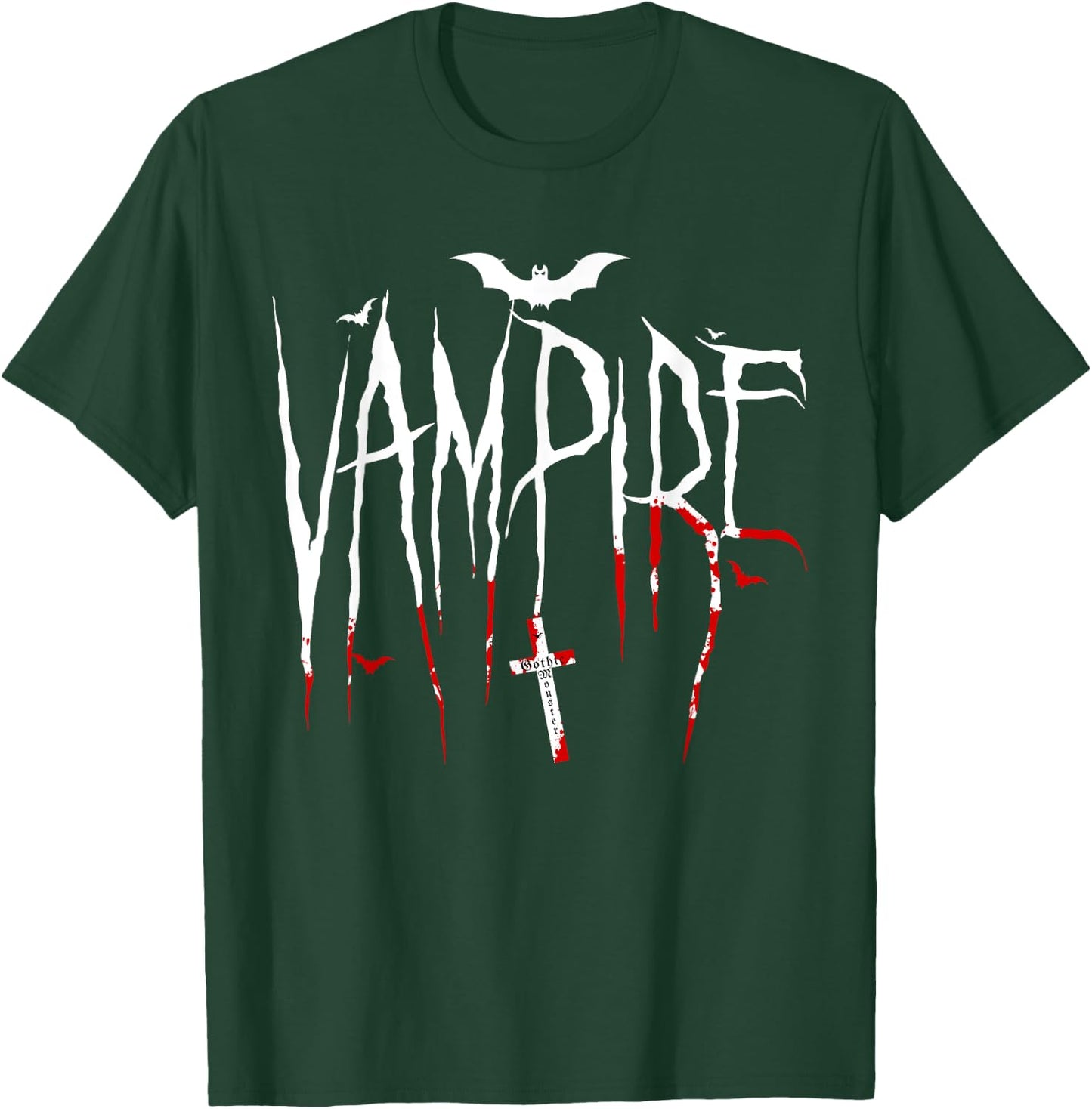 Vampire Bat Gothic Monsters Halloween T-Shirt - T-Shirt | Forest