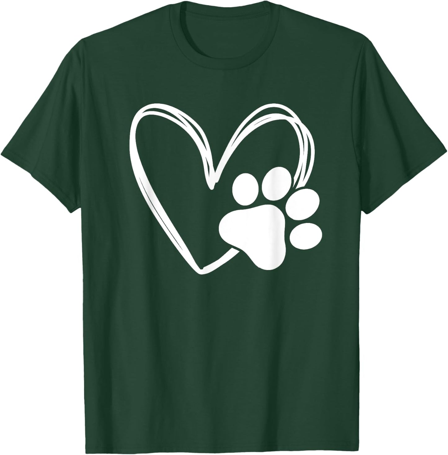 Dog Paw Heart Baby Dogs - Dog Paws Hearts Dog Paw Print T-Shirt - T-Shirt | Forest