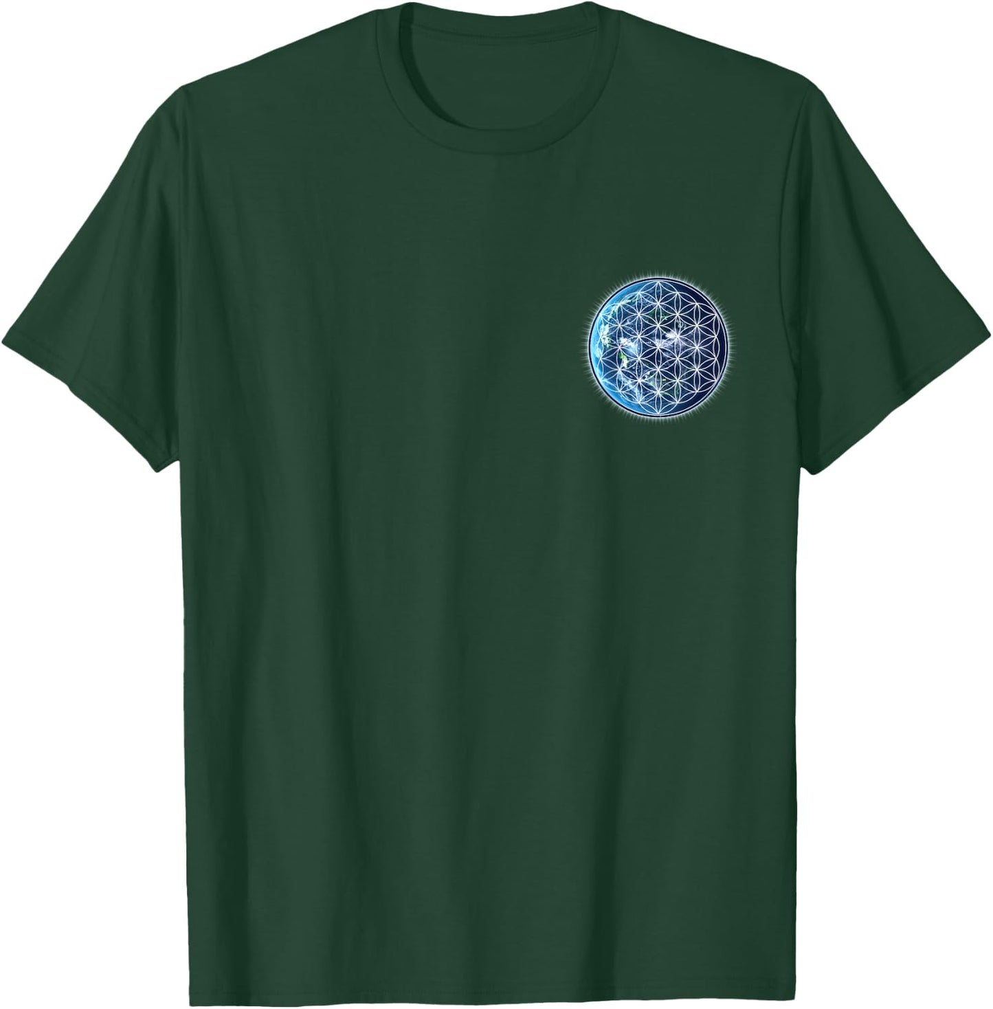 Flower of life, Sacred Geometry, earth, nature conservation T-Shirt - T-Shirt | Forest