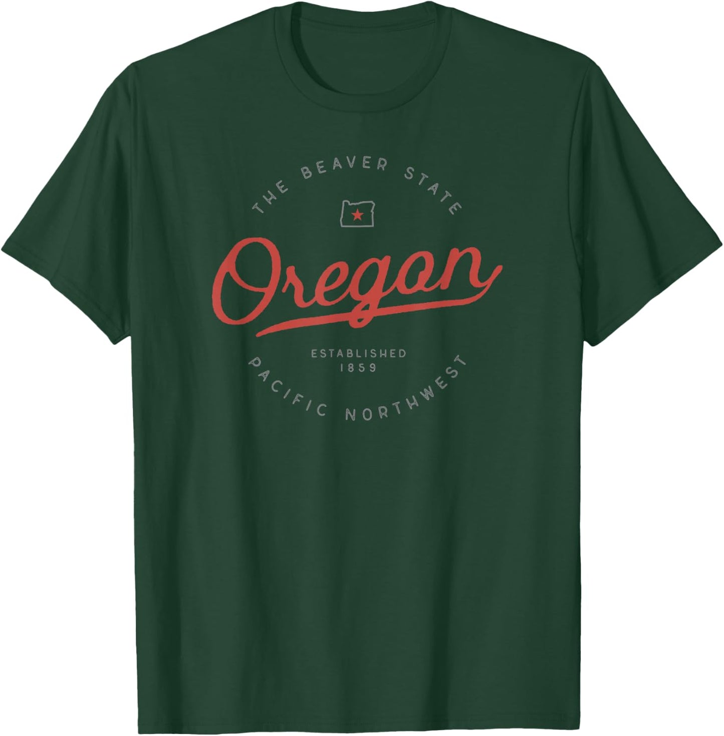 Oregon T Shirt, The Beaver State, Pacific Northwest PNW T-Shirt - T-Shirt | Forest
