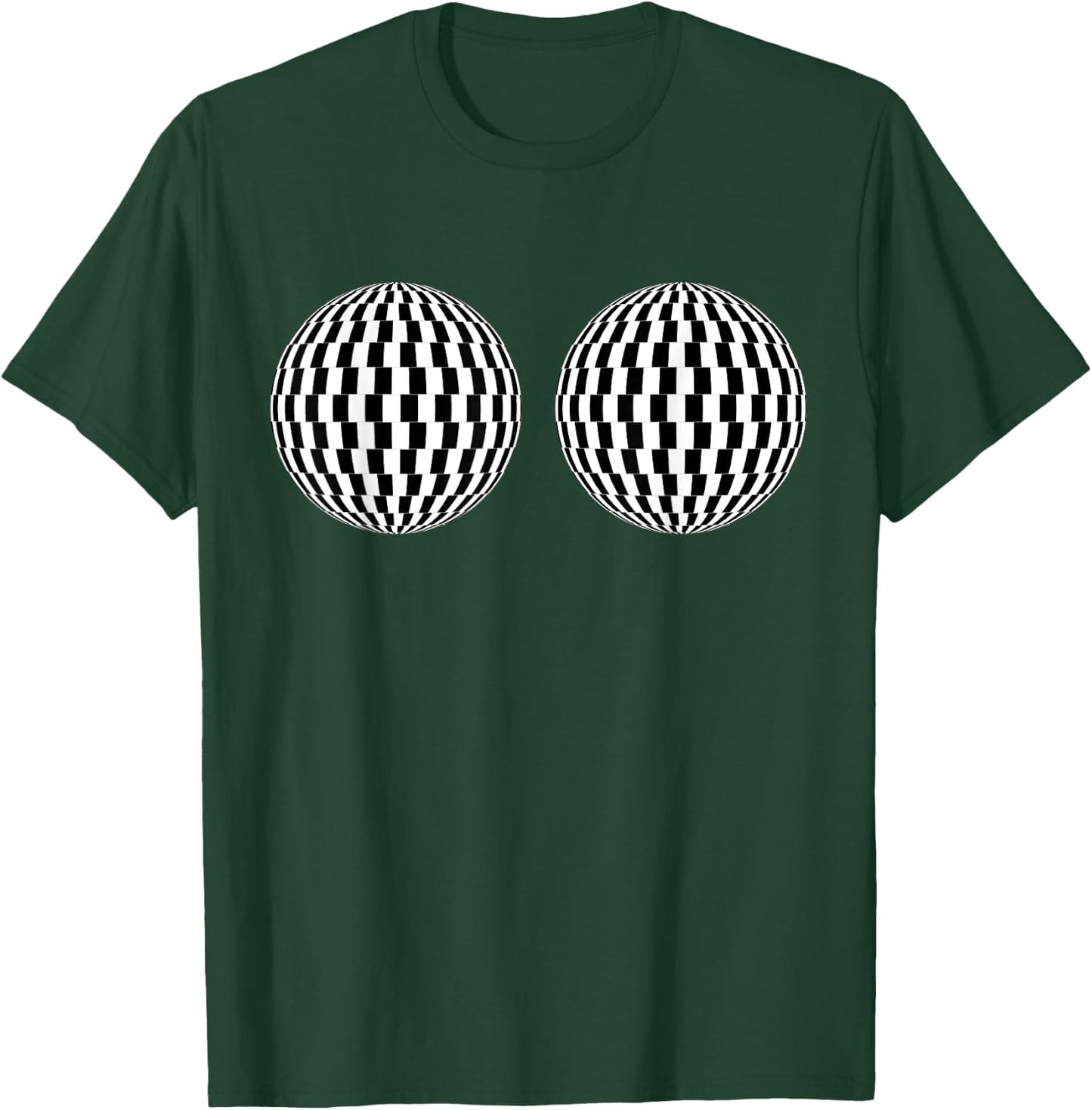 Optical Illusion Boobs Funny Bra Shirt T-Shirt - T-Shirt | Forest