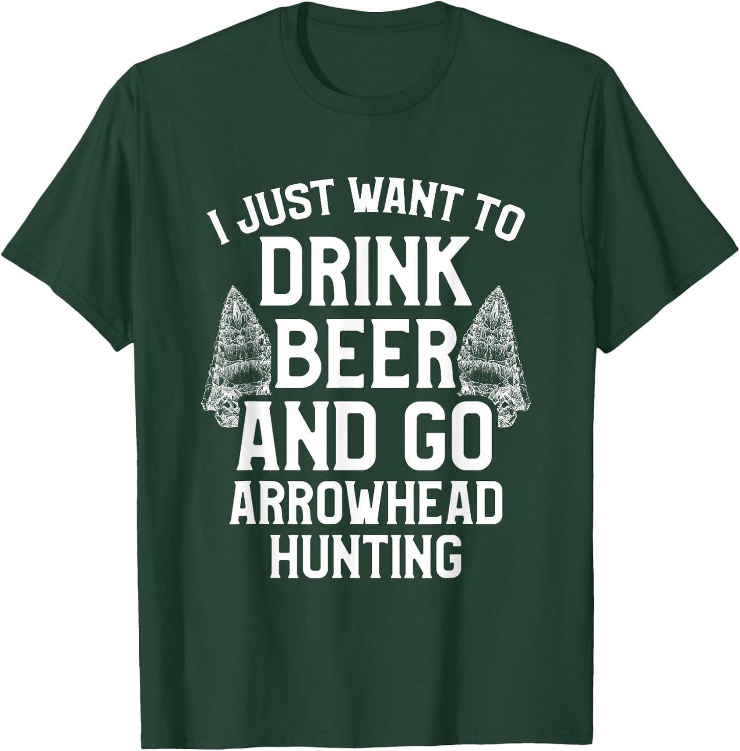 Arrowhead Hunting Collector Drink Beer Artifacts Hunter T-Shirt - T-Shirt | Forest