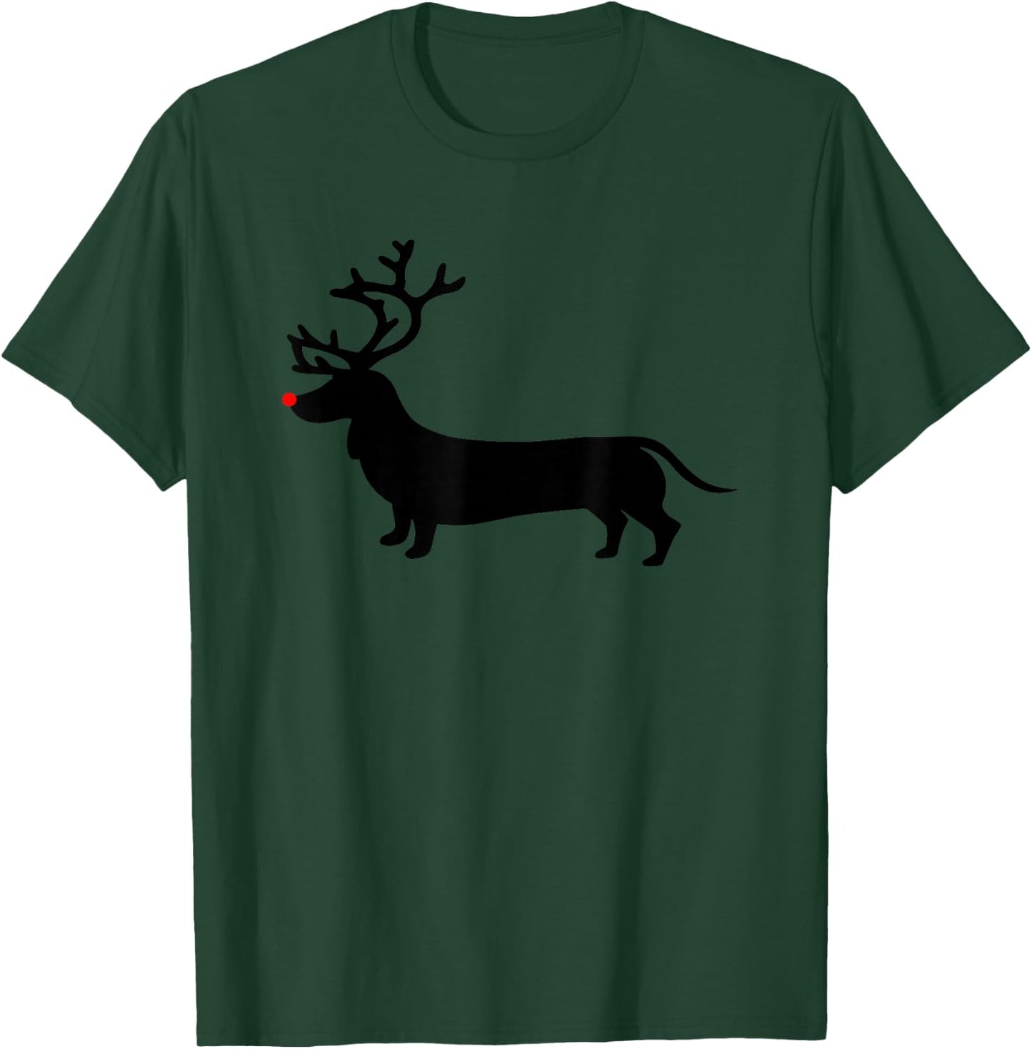 Dachshund Christmas Reindeer Wiener Dog Family Mom Dad T-Shirt - T-Shirt | Forest