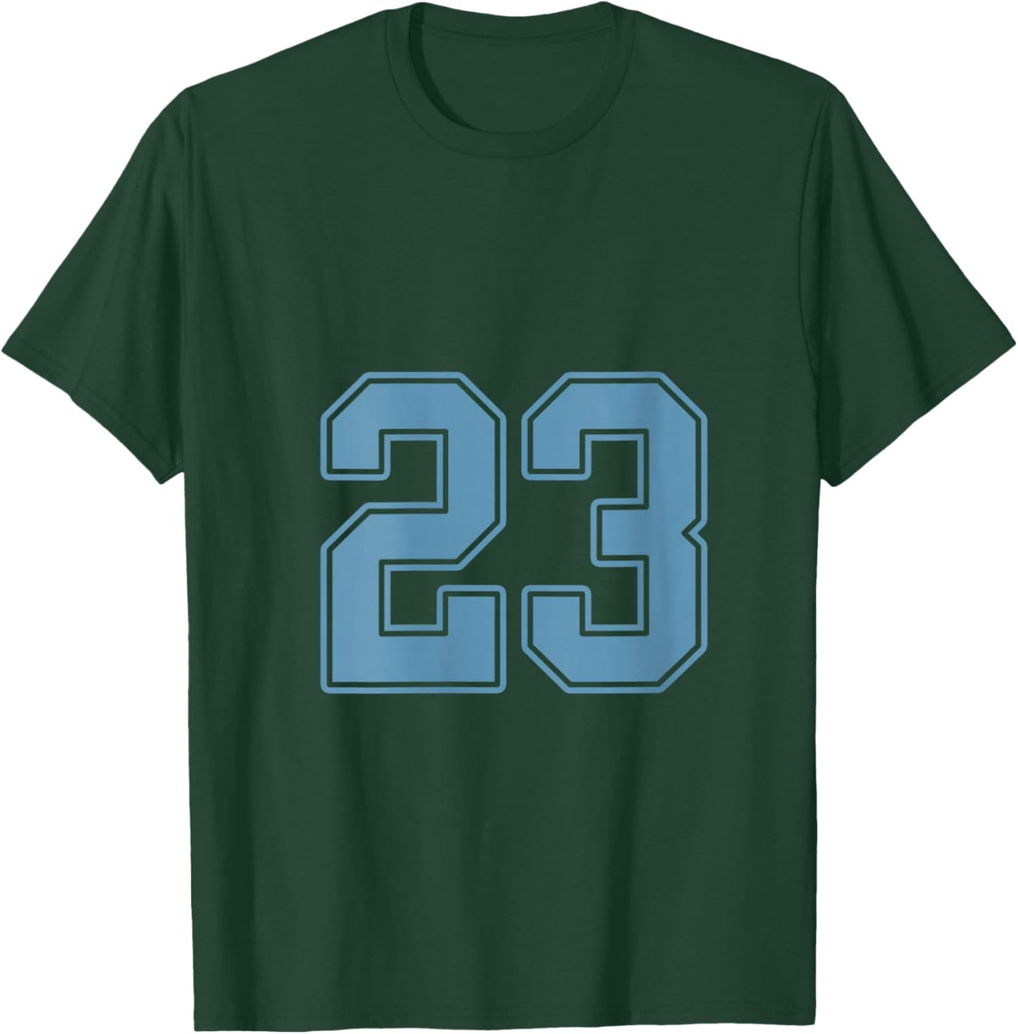 Women's Light Blue Number 23 Jersey Player Uniform #23 V-Neck T-Shirt - T-Shirt | Forest
