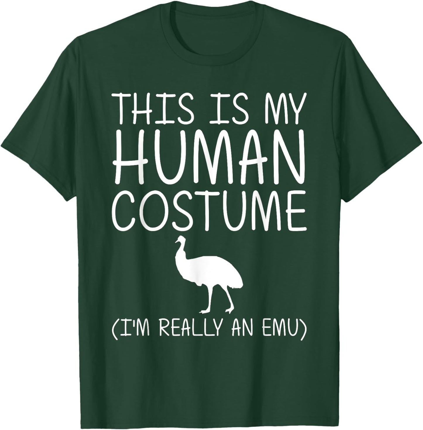 Emu Easy Halloween Human Costume Ostrich Bird Rhea DIY Gift T-Shirt - T-Shirt | Forest