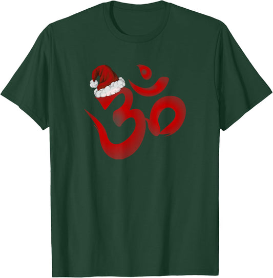 Unique Yogi Christmas OM Santa Hat Yoga Teacher Meditation Men Women Kids T-Shirt - T-Shirt | Forest