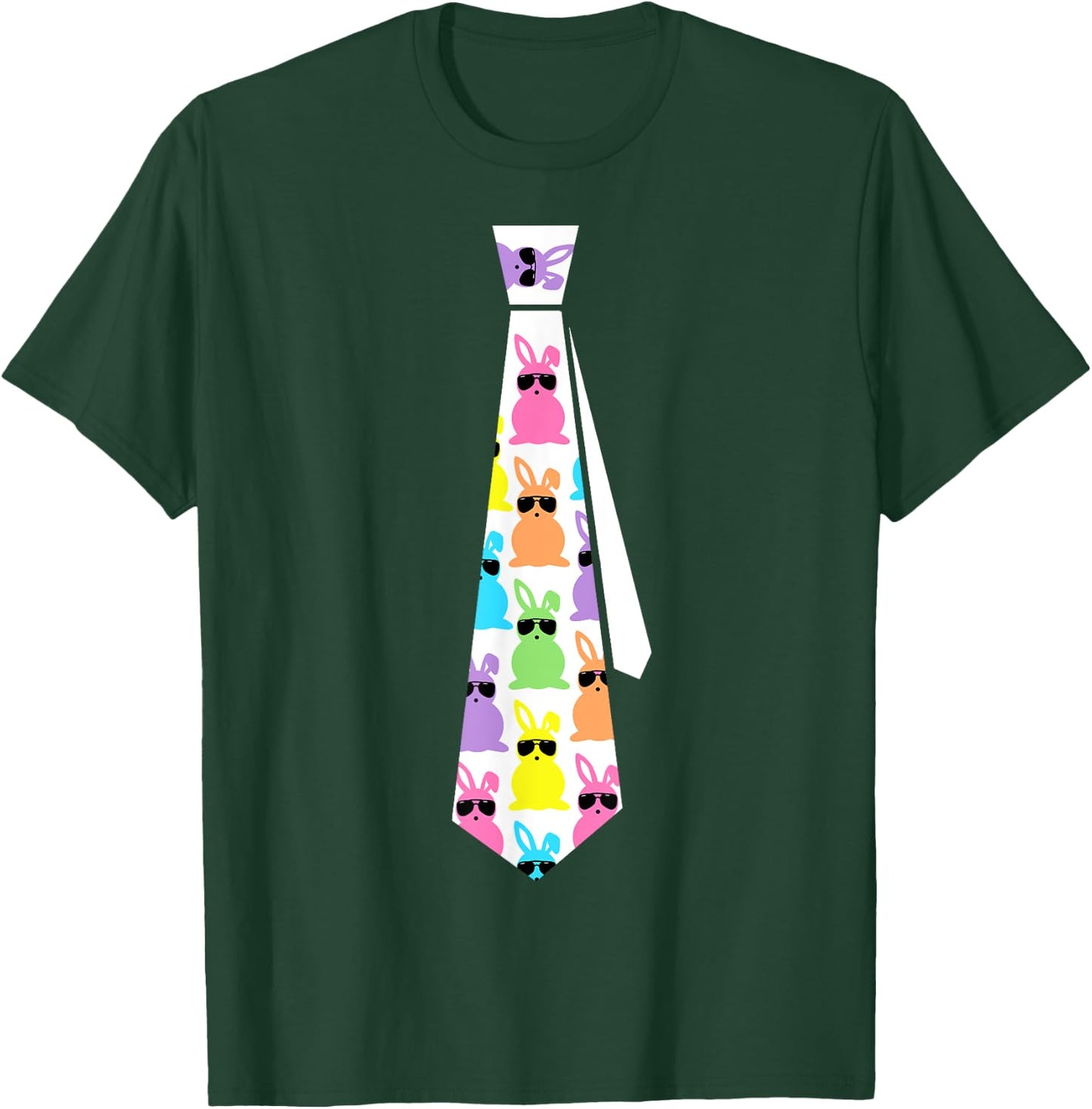 Easter Bunny Tie Funny Graphic for Boys Toddlers Men T-Shirt - T-Shirt | Forest