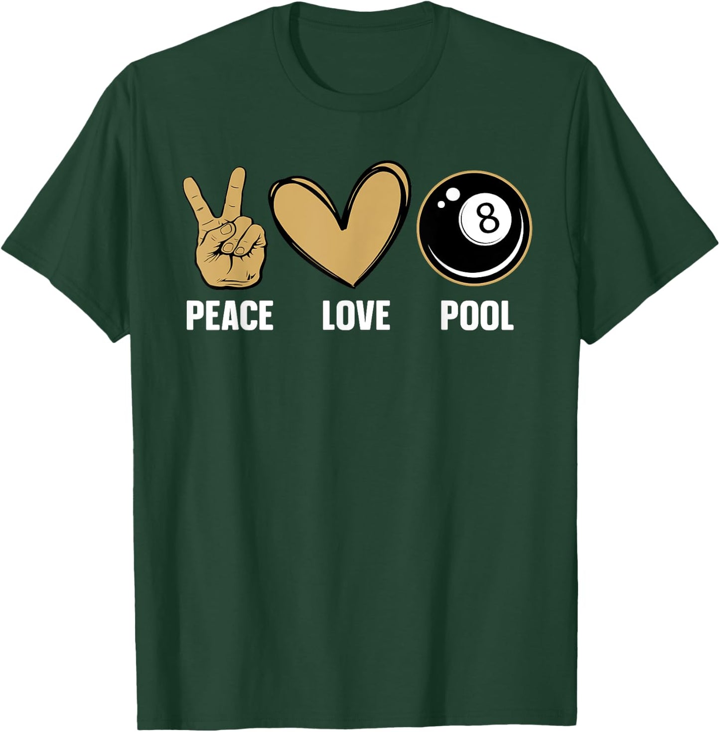 Cool 8 Ball Pool Lover Design Women Billiard Player T-Shirt - T-Shirt | Forest