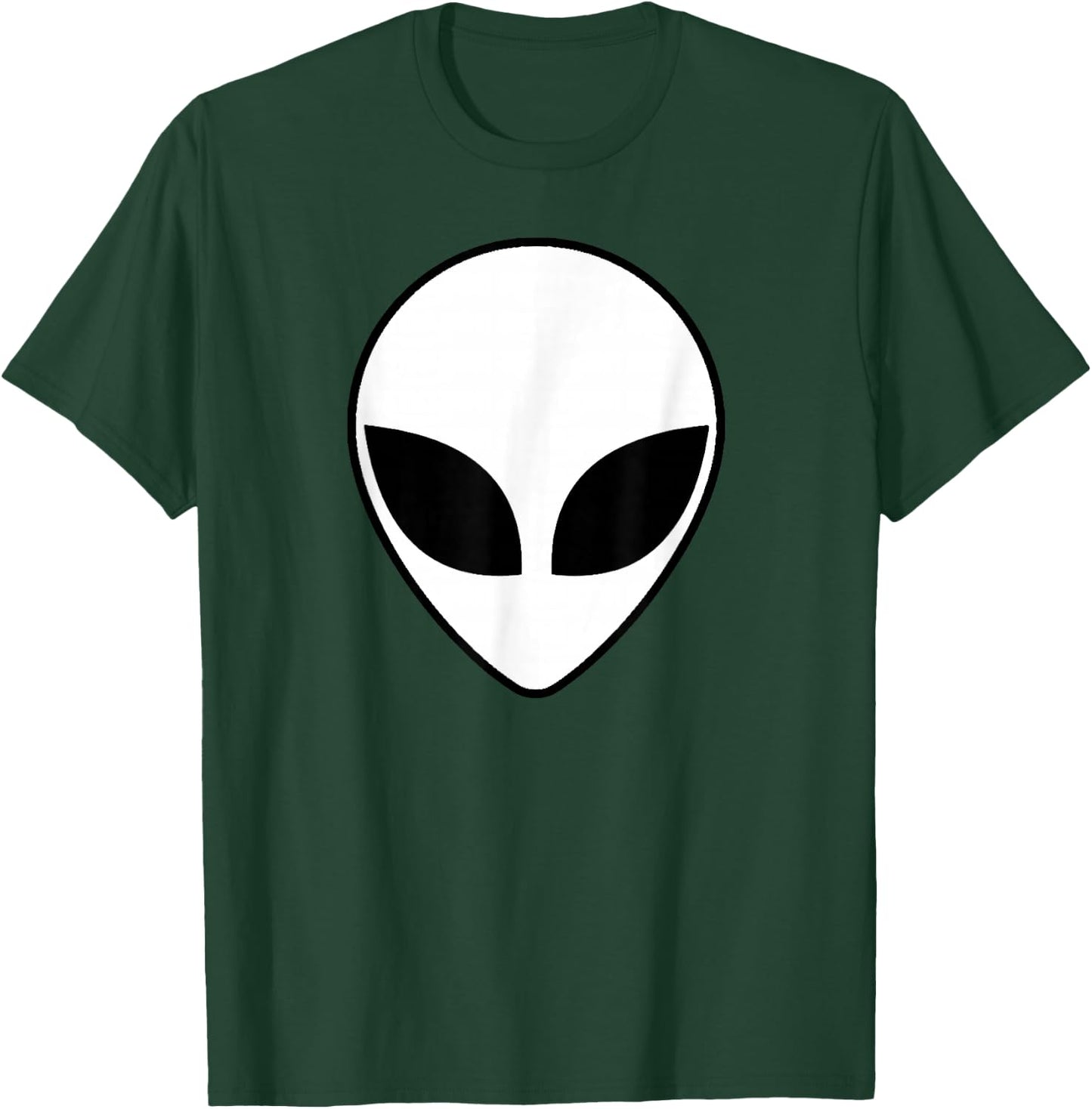 White Alien Head Extraterrestrial Believe T Shirt Men Women T-Shirt - T-Shirt | Forest