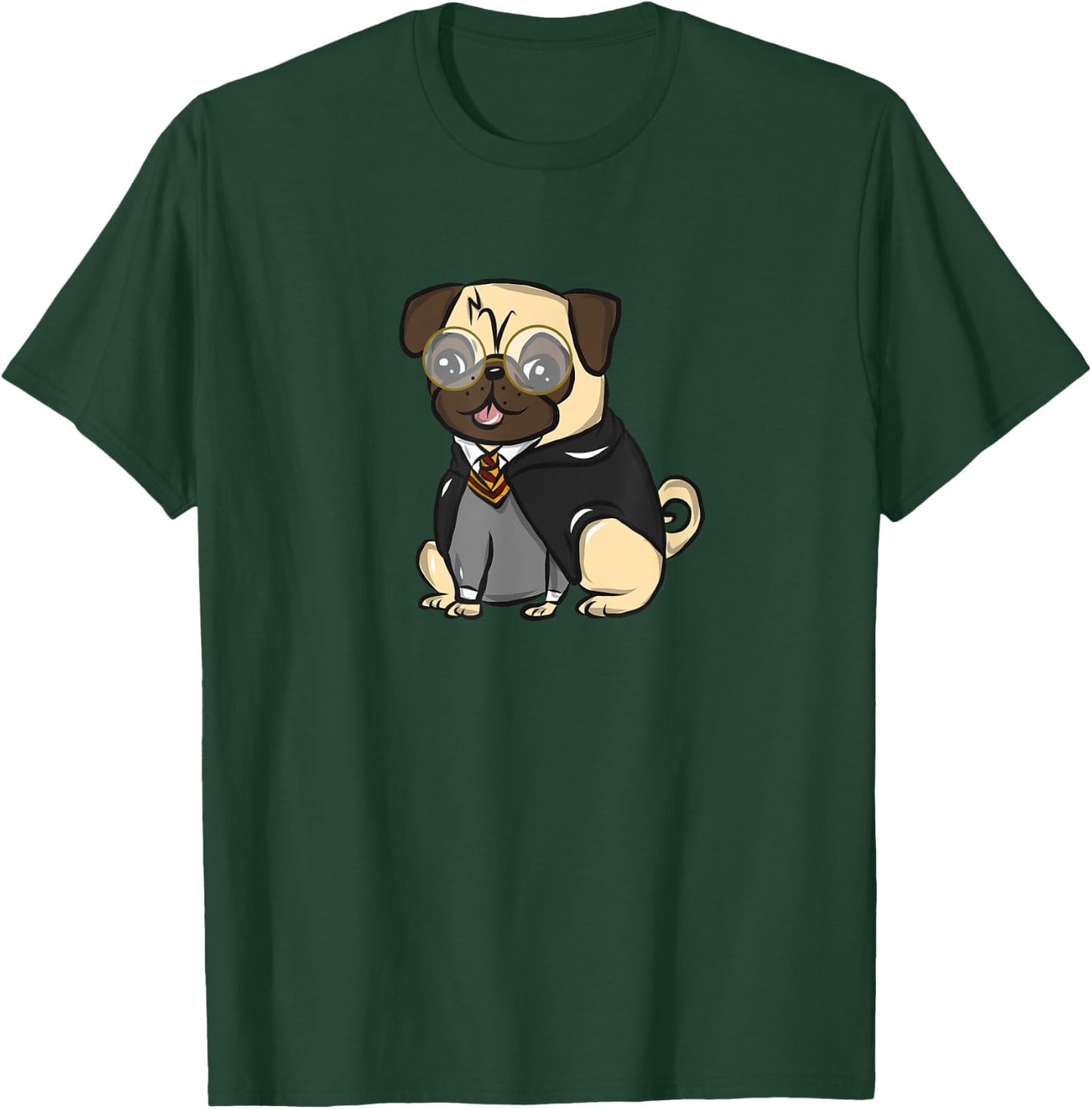 Pug Wizard T-Shirt - T-Shirt | Forest