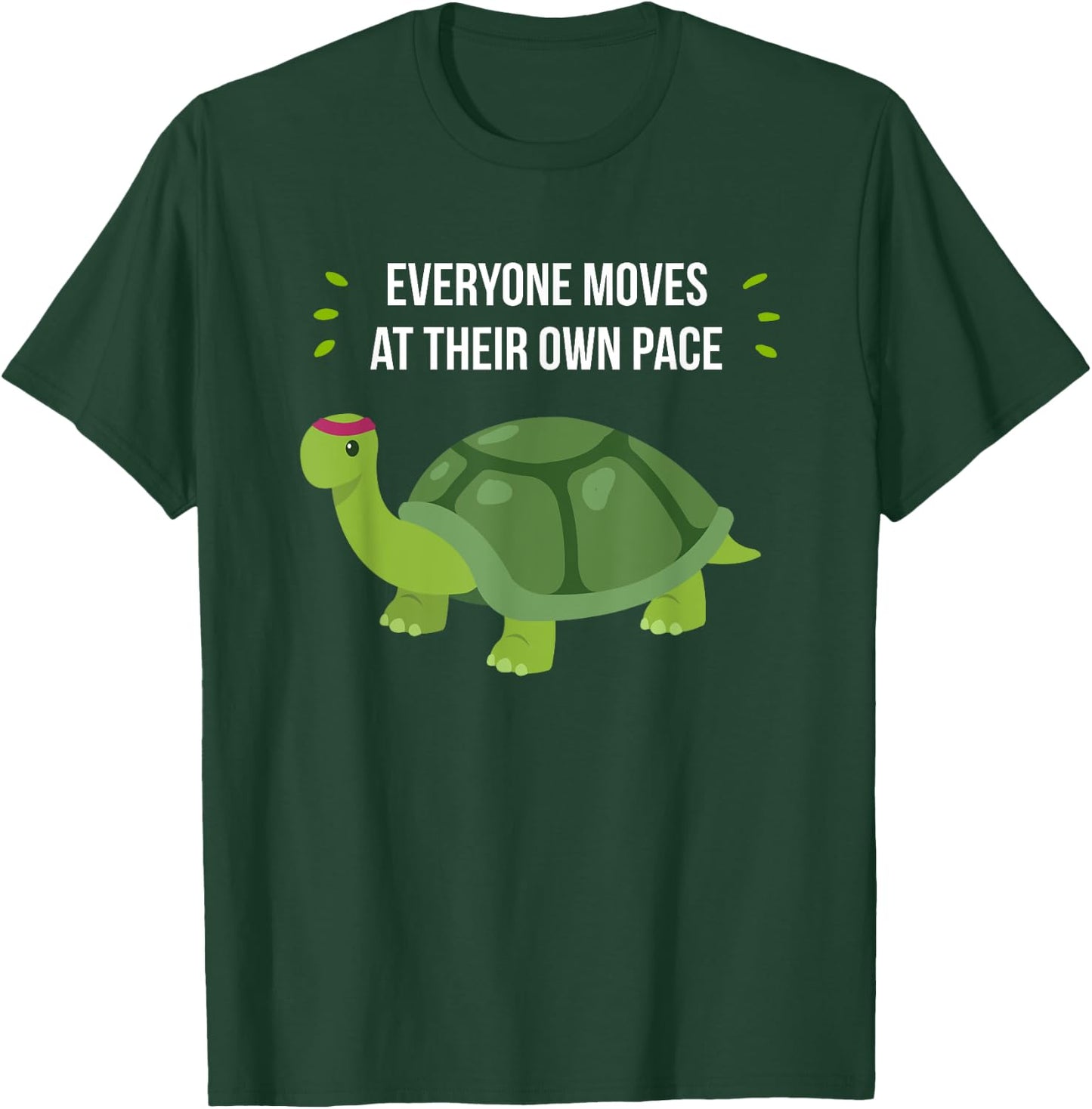 Funny Turtle Motivational Running T-Shirt - T-Shirt | Forest