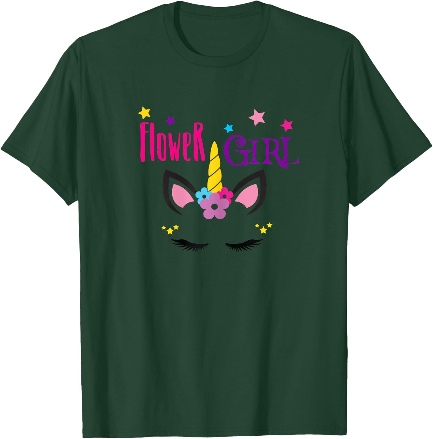 Flower Girl Unicorn T-Shirt - T-Shirt | Forest
