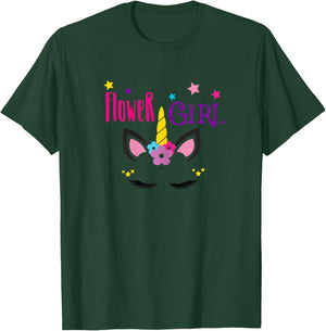 Flower Girl Unicorn T-Shirt - T-Shirt | Forest