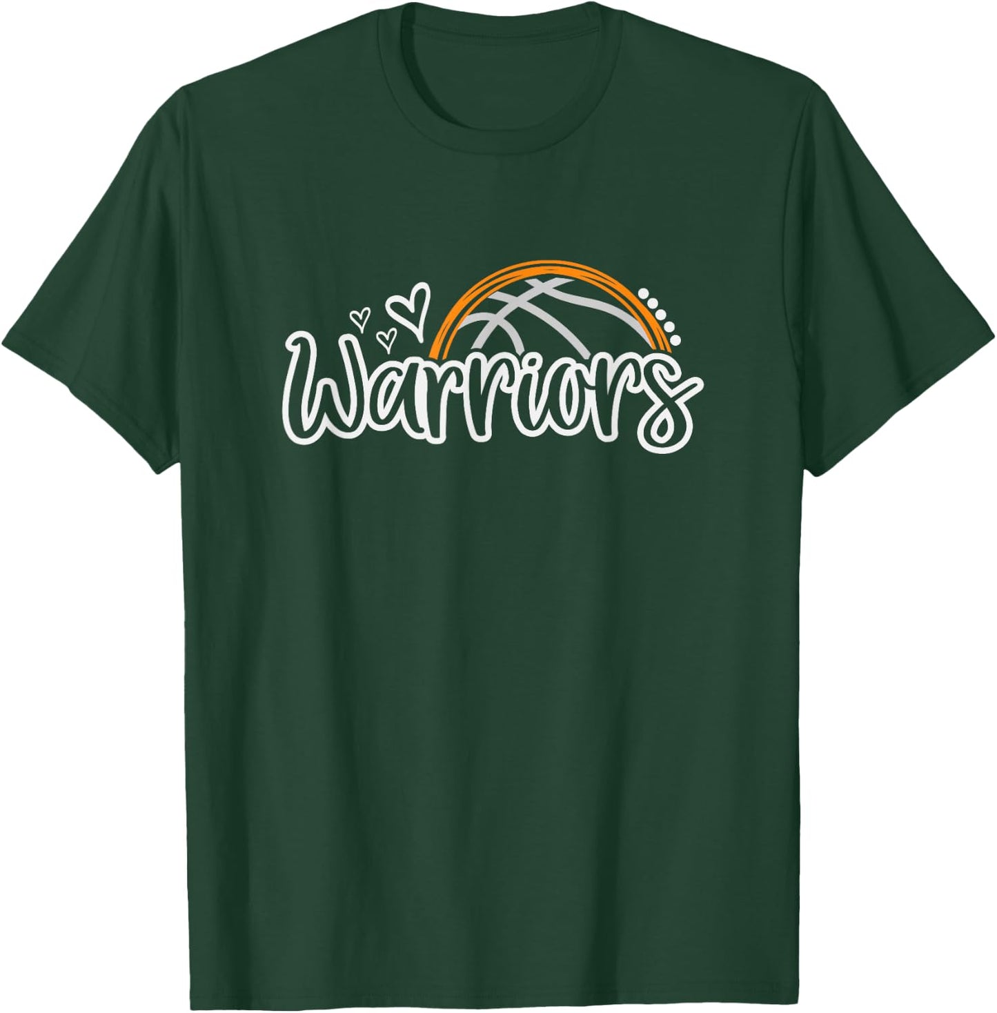 Basketball Warriors School Sports Fan Team Spirit T-Shirt - T-Shirt | Forest