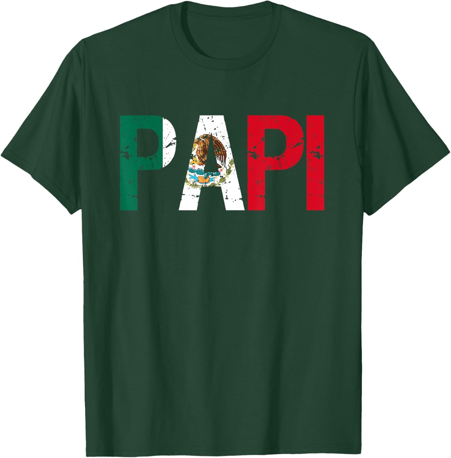 regalos del dia del padre Papi Mexican Flag T-Shirt - T-Shirt | Forest