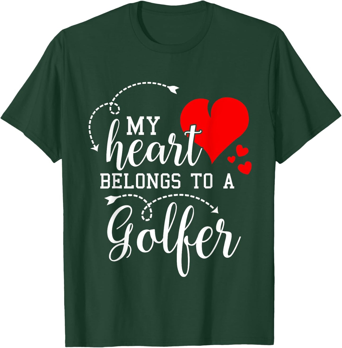 I Love My Golfer Husband Wife Gifts Valentines Day Shirt T-Shirt - T-Shirt | Forest