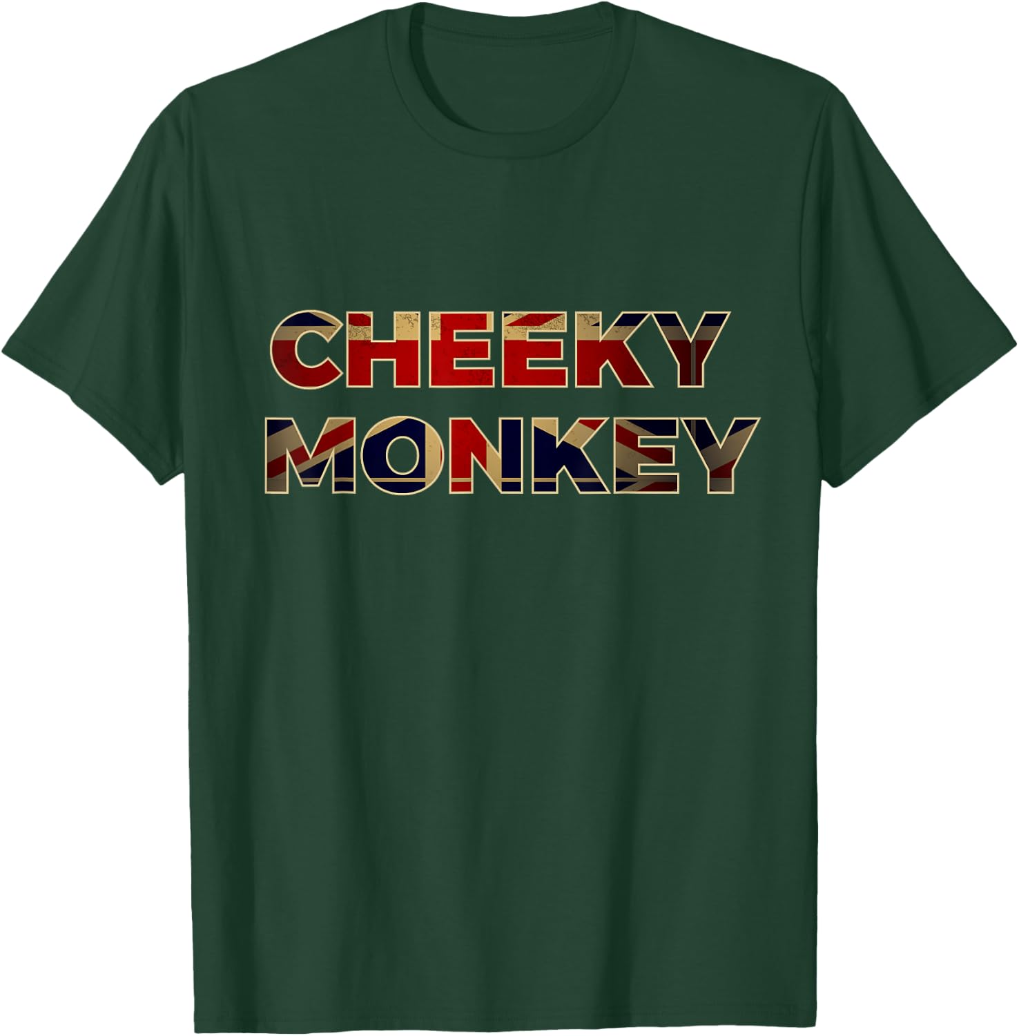 Cheeky Monkey | England Anglophile Cockney British Slang T-Shirt - T-Shirt | Forest