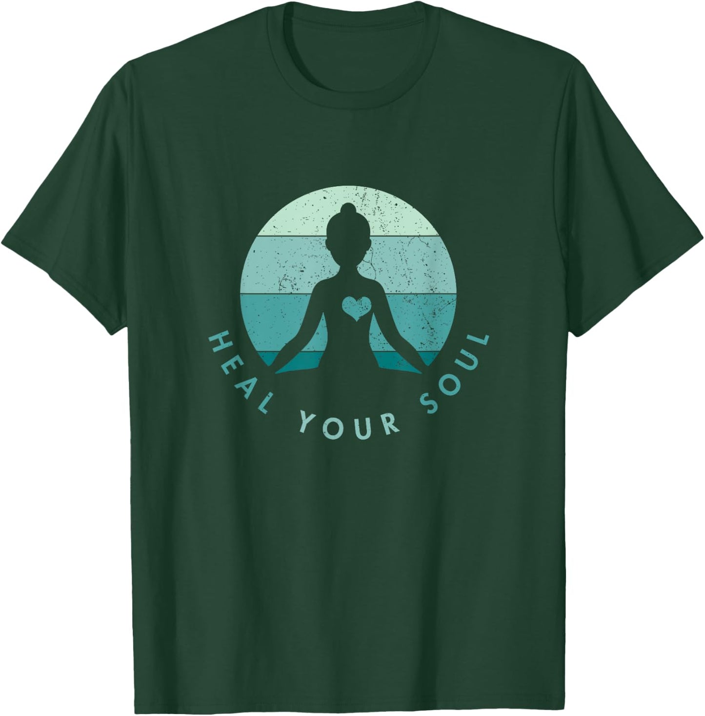 Yoga Meditation - Heal Your Soul Peace T-Shirt - T-Shirt | Forest