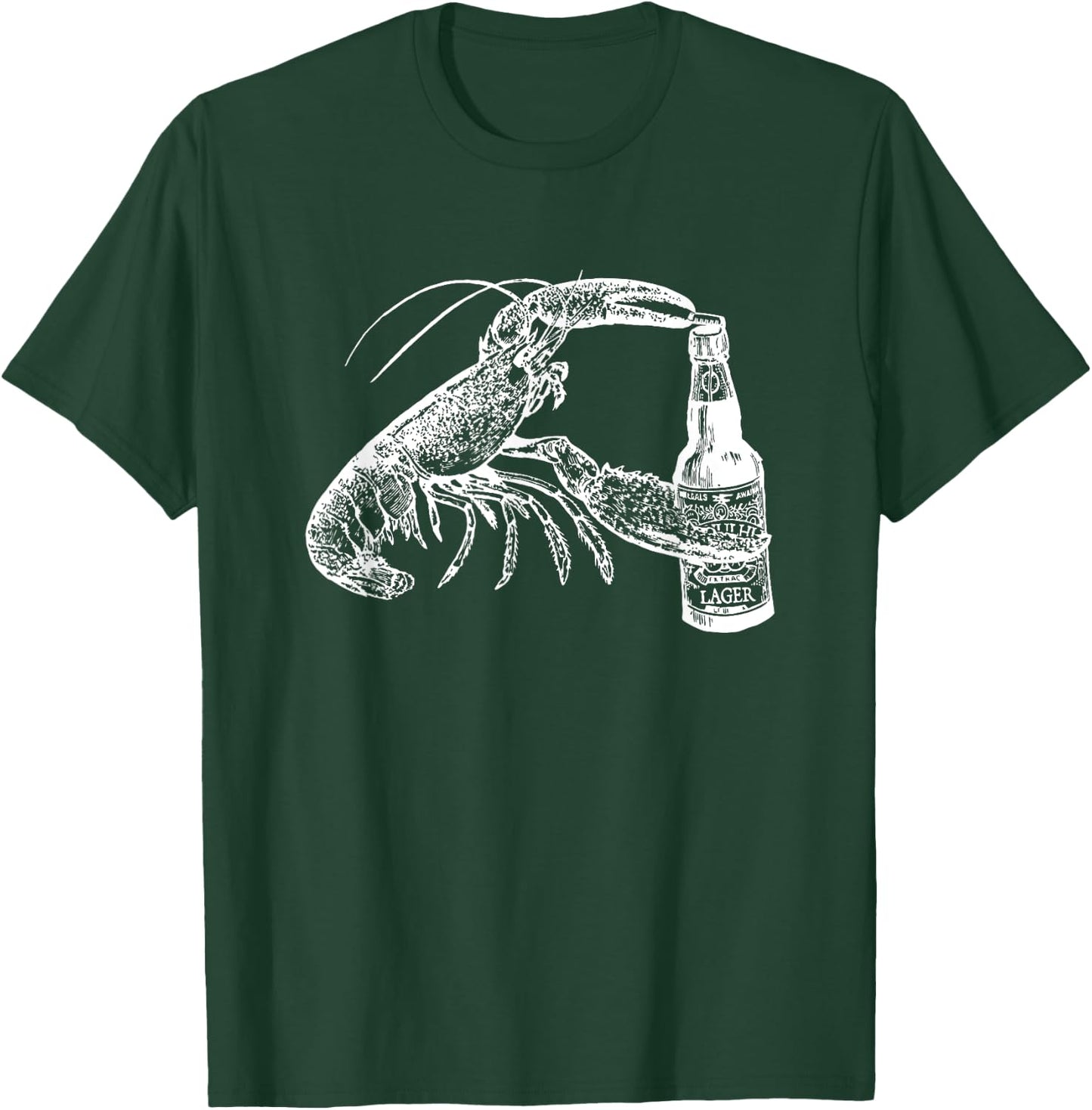 Hummer Beer Drinking Funny Spirit Animal Lobster Gift T-Shirt - T-Shirt | Forest